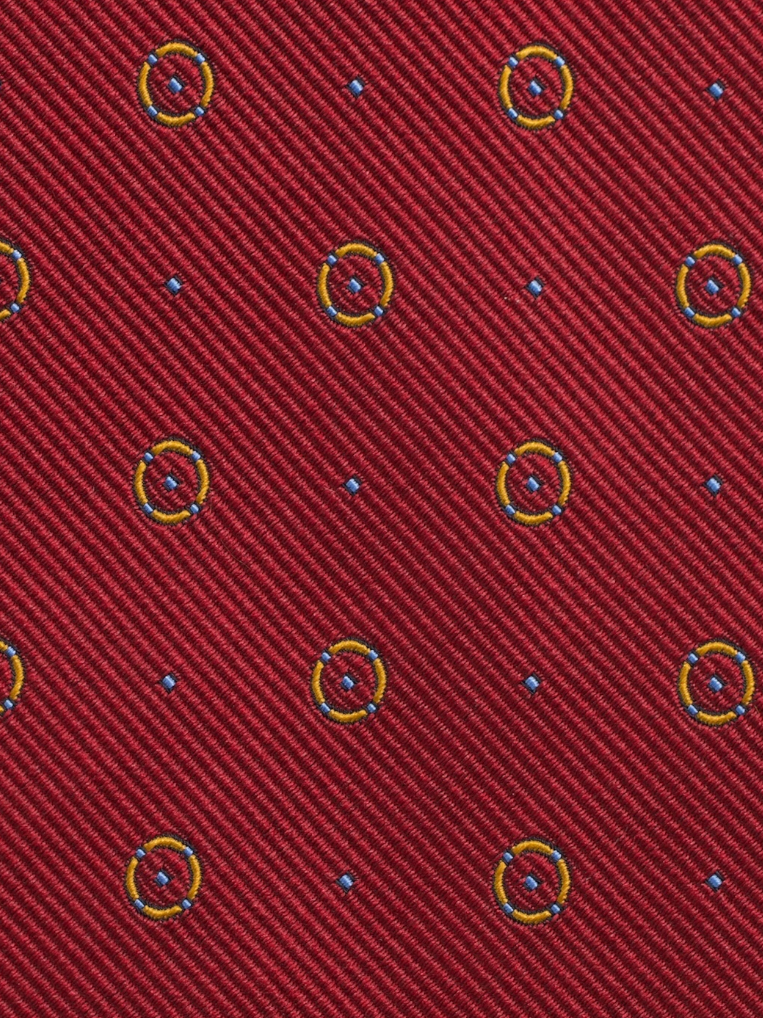Luigi Borrelli 5-Fold Cardinal Red & Yellow Silk Multi-Dot Pattern Tie