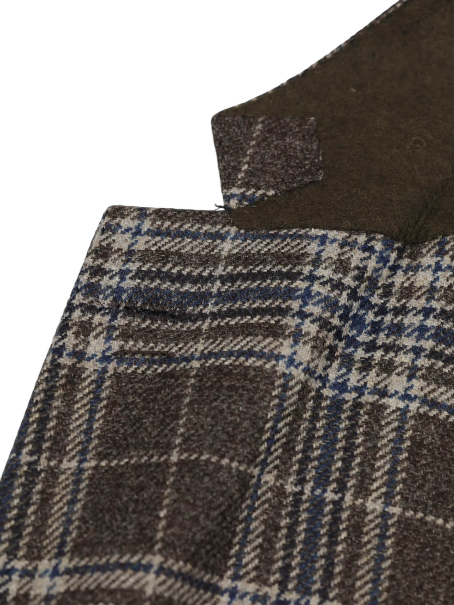 Cesare Attolini Brown & Petrol Pure Cashmere Tartan-Check Jacket