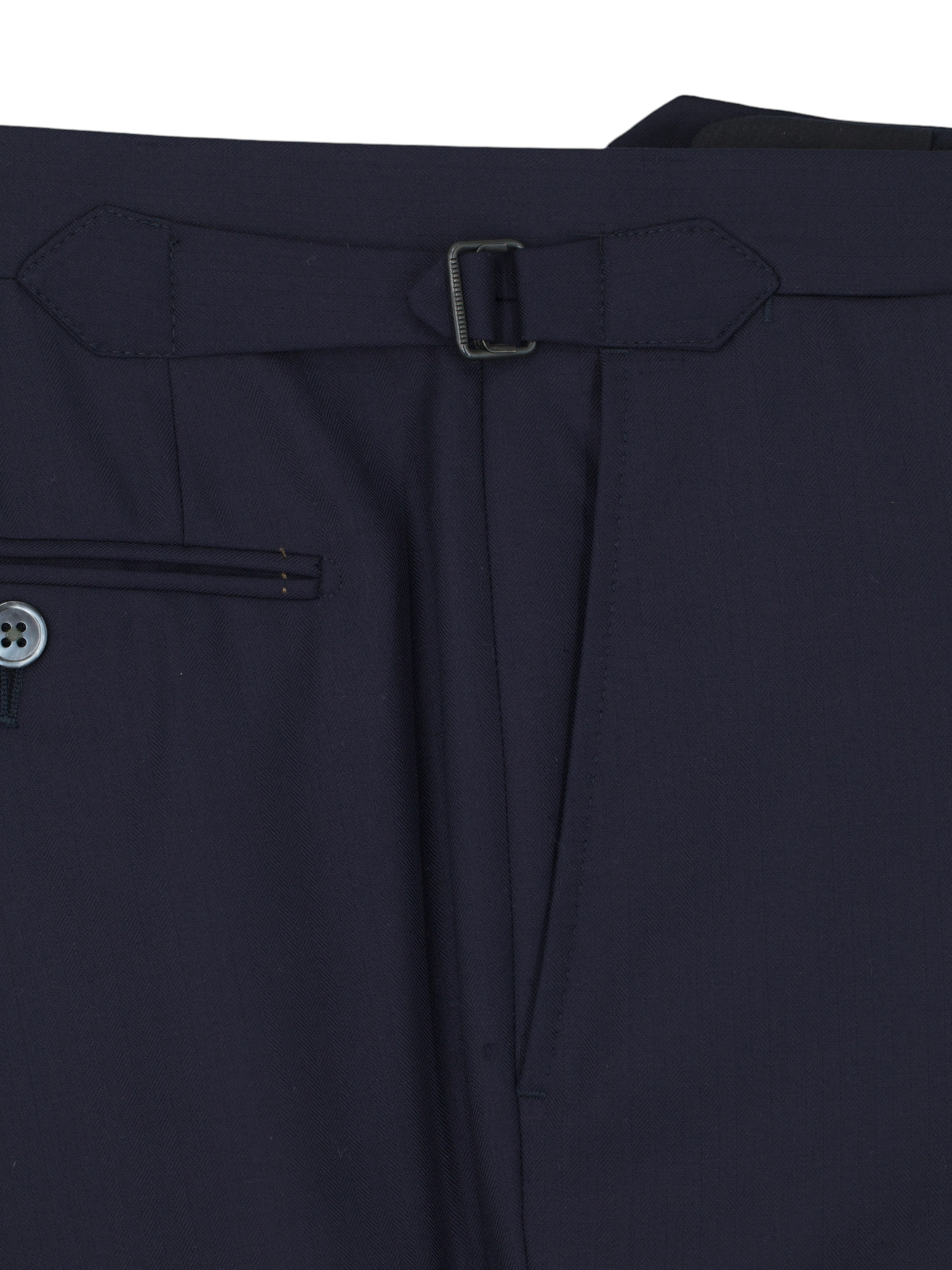 Corneliani Navy 3-Piece Super 160's Herringbone Suit