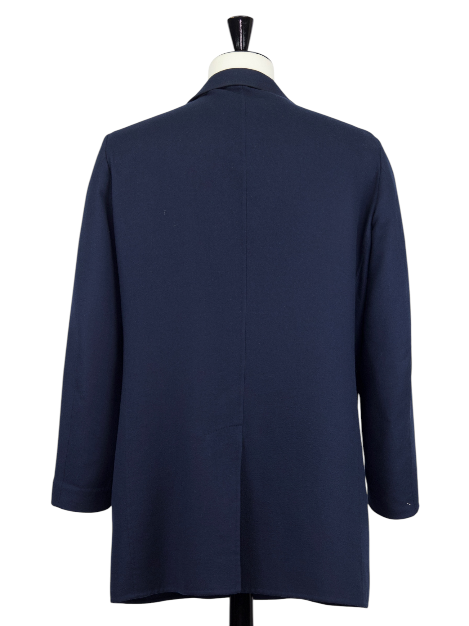 Loro Piana Navy Cashmere Rain System Overcoat