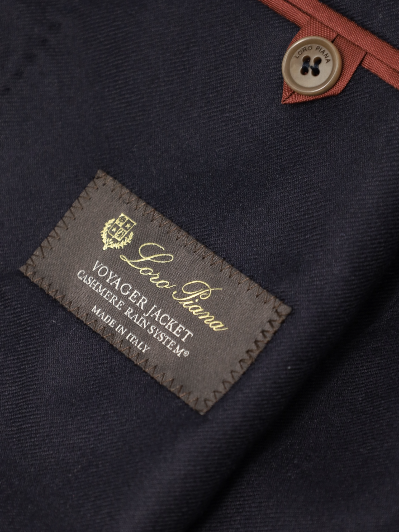 Loro Piana Navy Voyager Cashmere Rain System Jacket