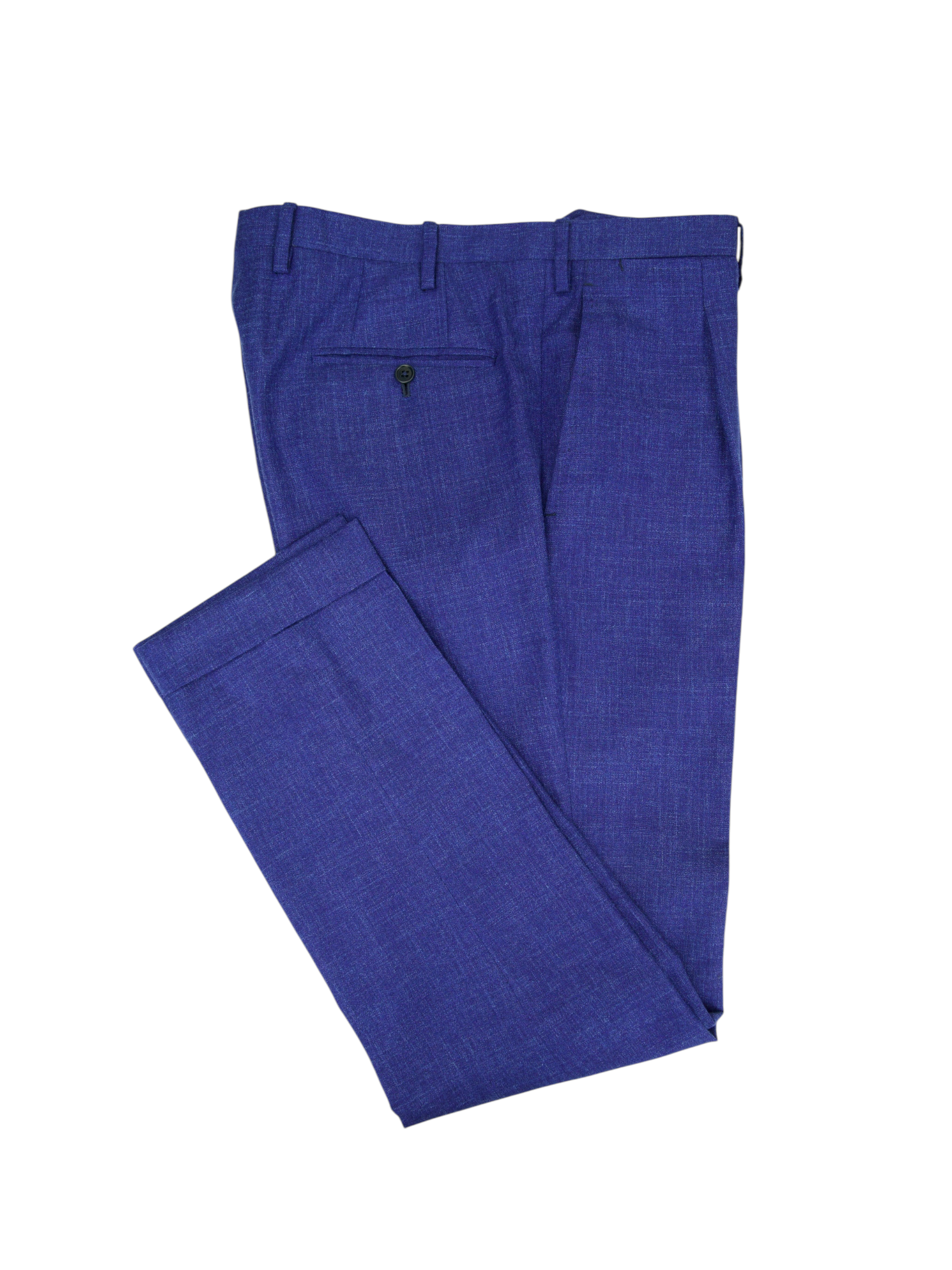 Kiton Cobalt Blue Wool, Silk and Linen Melange Suit