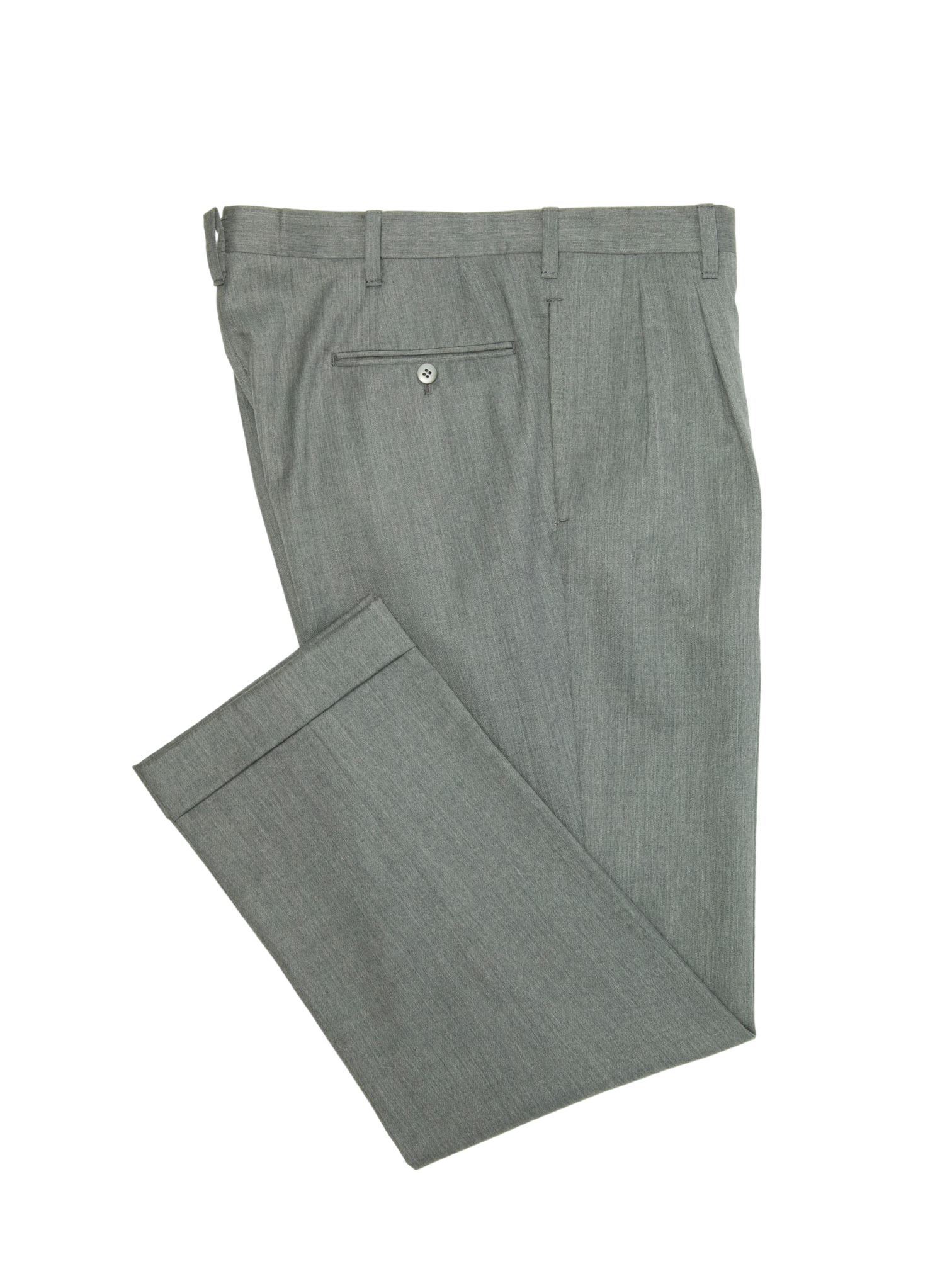 Cesare Attolini Grey Twill Sartorial Trousers