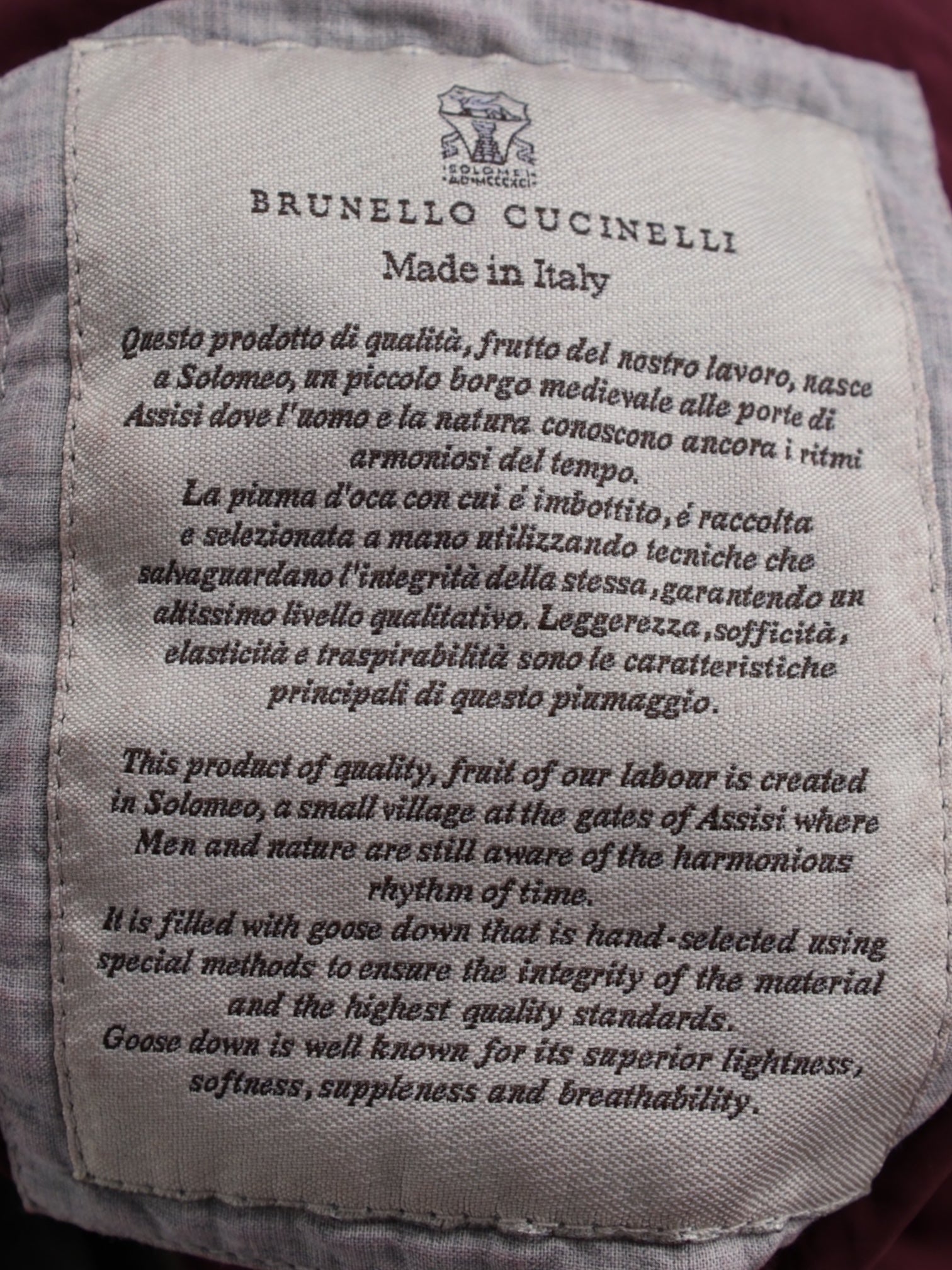 Brunello Cucinelli Brown Wool, Cashmere & Silk Goose Down Vest