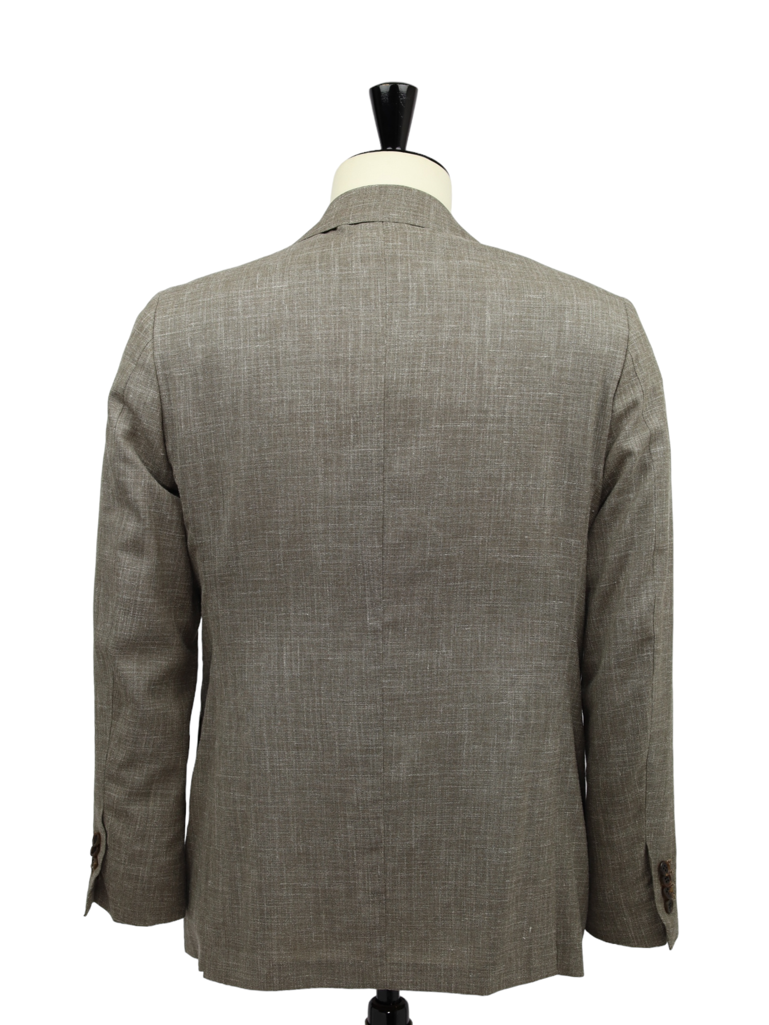 Orazio Luciano Brown Wool, Silk & Linen Melange Jacket