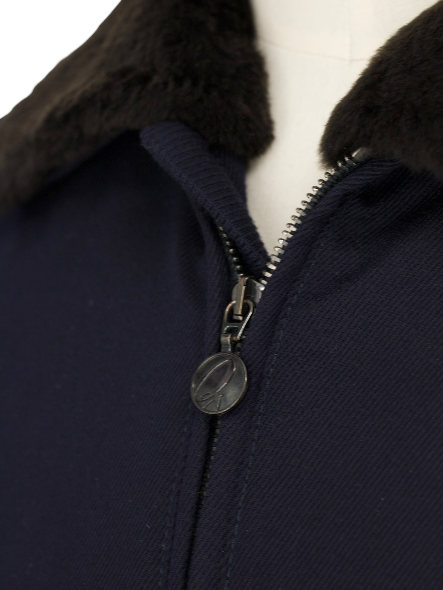 Brioni Navy Stormsystem Wool & Beaver-Fur Collar Blouson Jacket