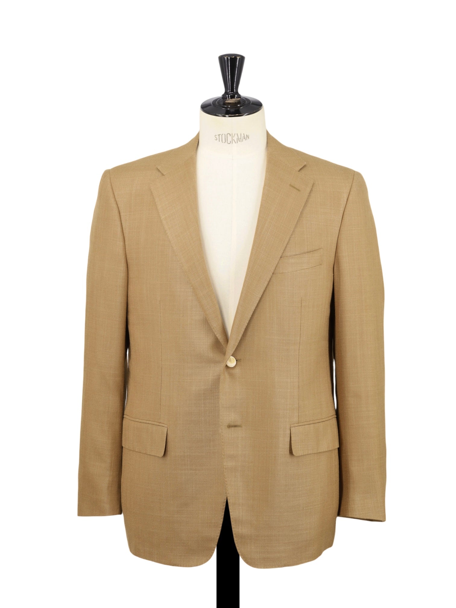 Corneliani Apricot Orange Silk & Wool Basket-Weave Jacket