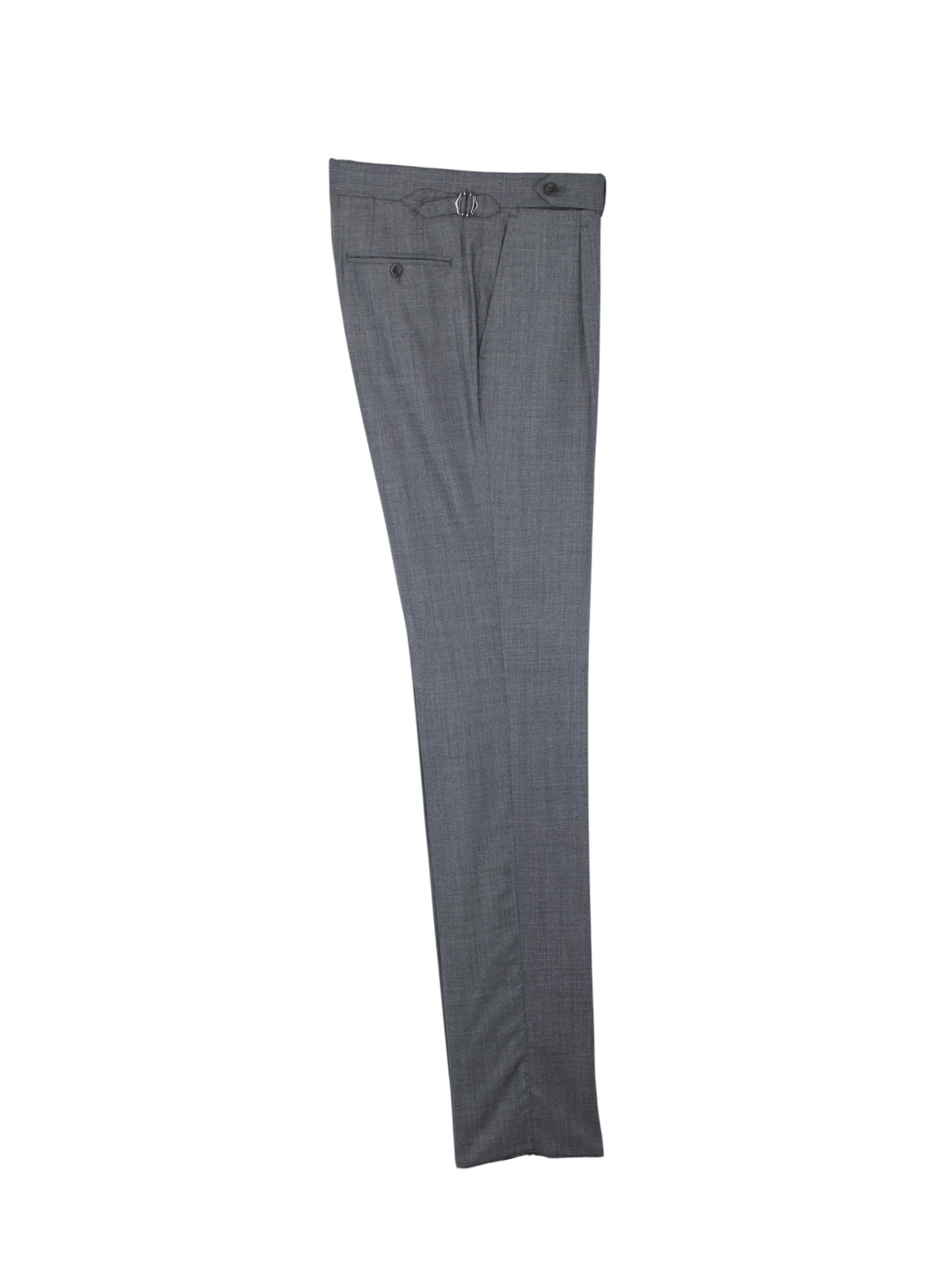 Sartoria Voglio Grey 4-Seasons Wool & Cashmere Sharkskin Sartorial Trousers