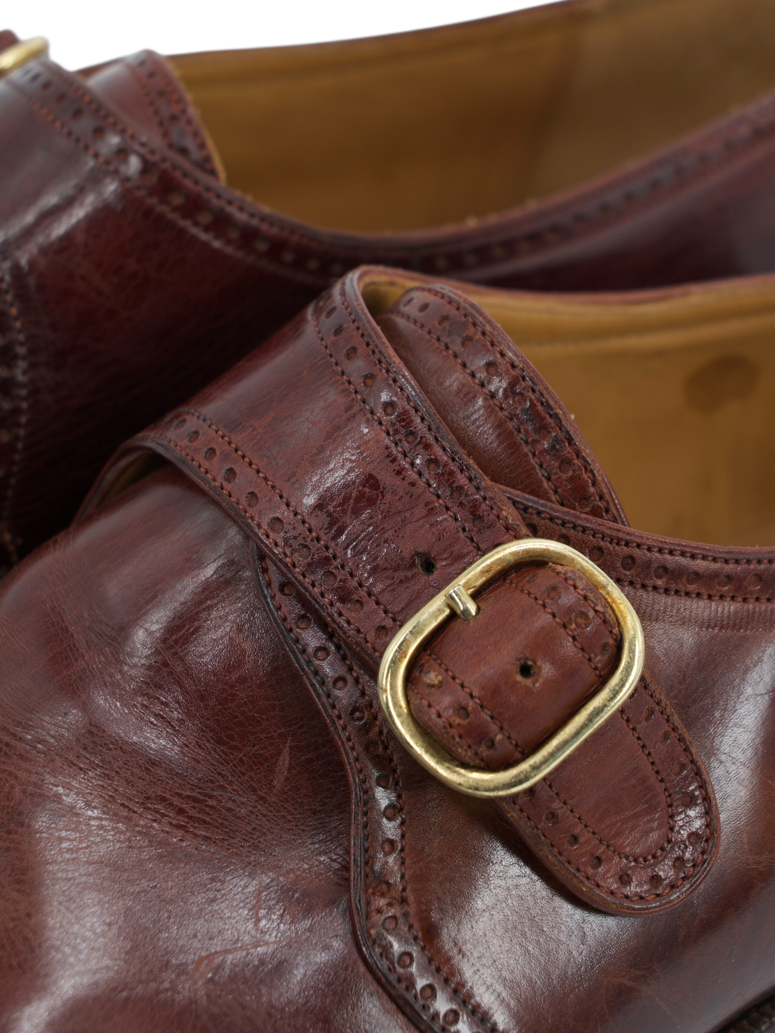 Silvano Lattanzi Brown Leather Handmade Single-Monk Strap