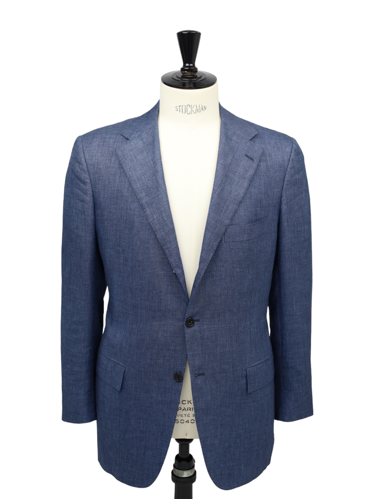 Kiton Blue Cashmere, Linen & Silk Sharkskin Jacket