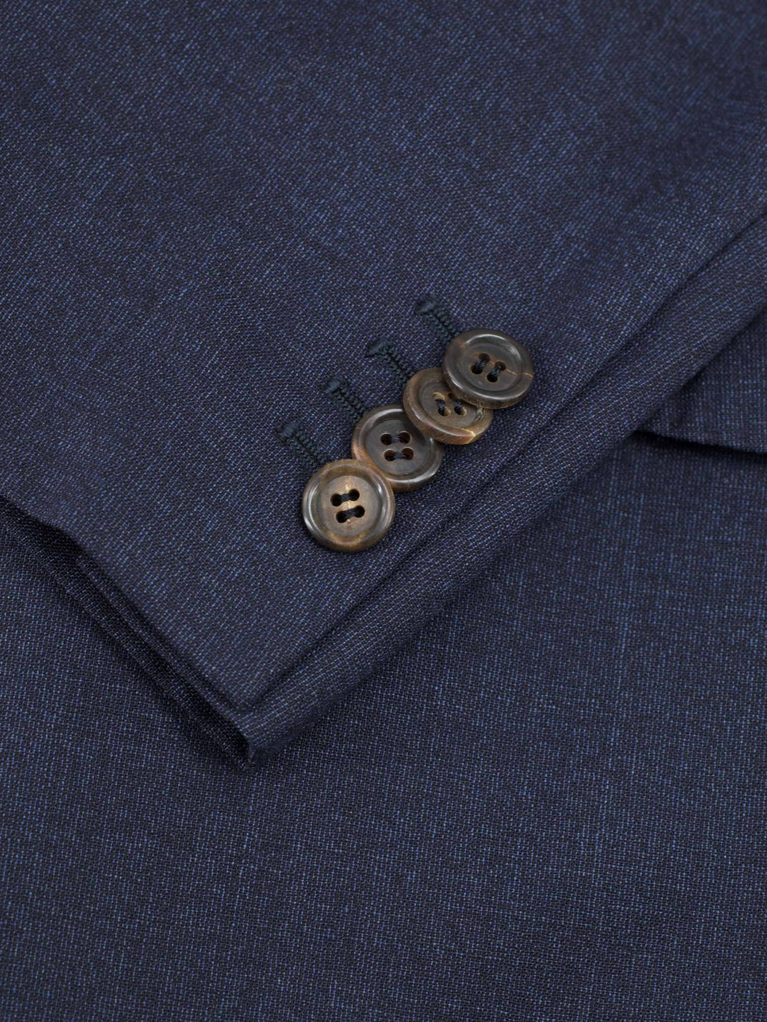 Brunello Cucinelli Dark Blue Wool-Blend Pinpoint Suit