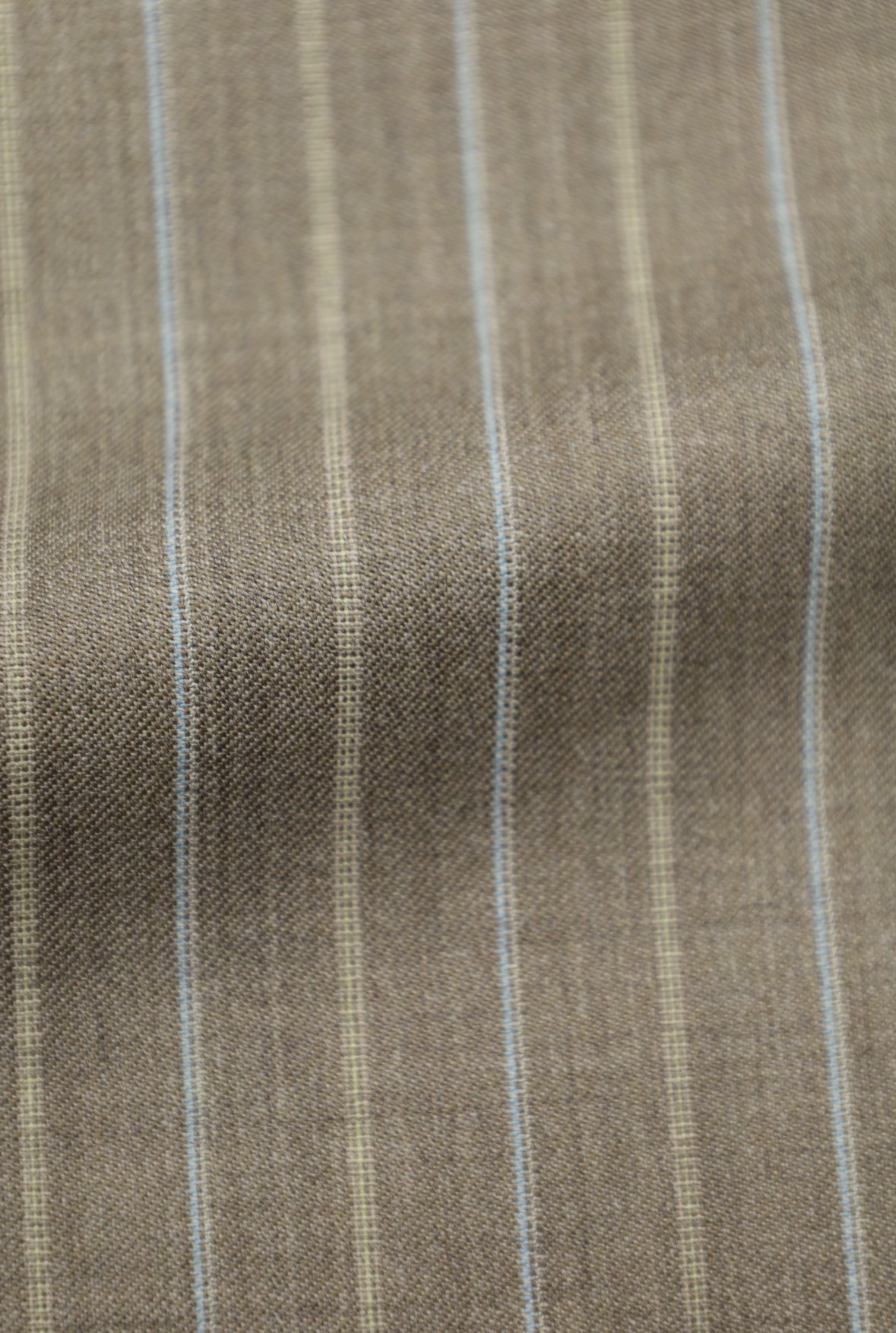 Ermenegildo Zegna Taupe Multi-Color Pinstripe Suit