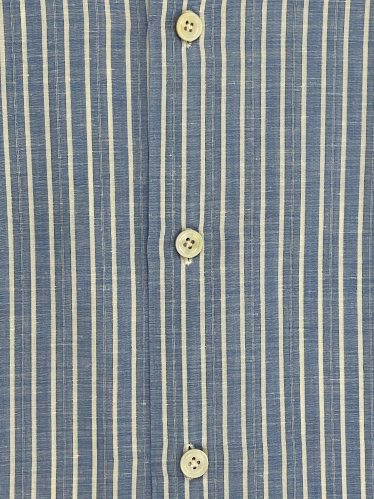 Kiton Light Blue Linen Blend Bengal Stripe Shirt
