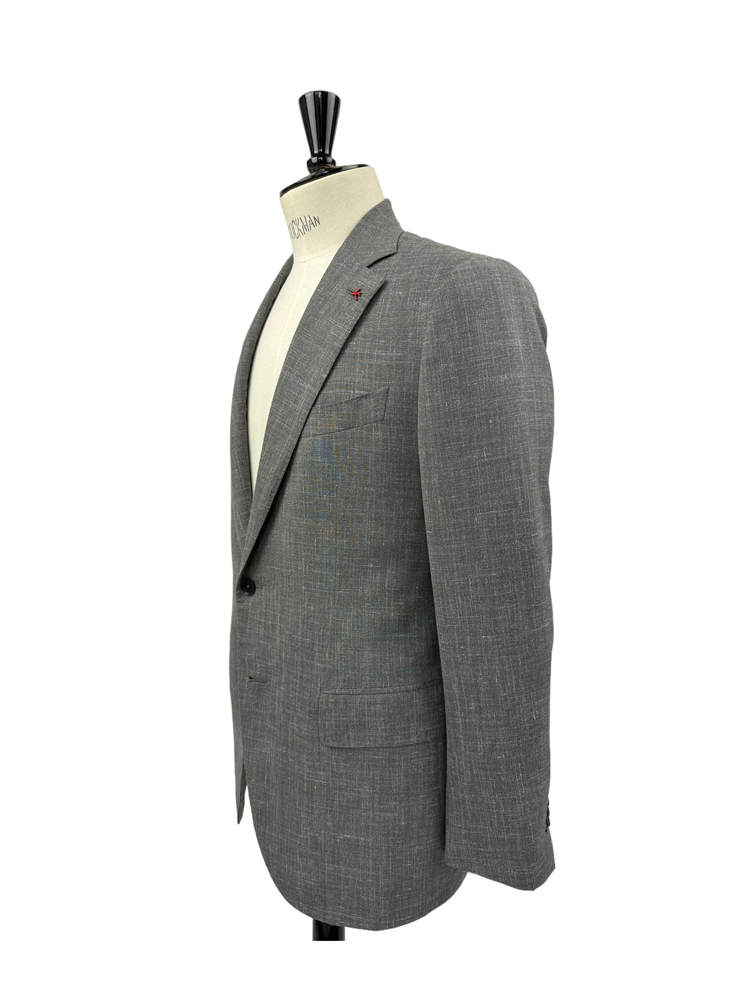 Isaia Taupe Wool, Silk and Linen Suit