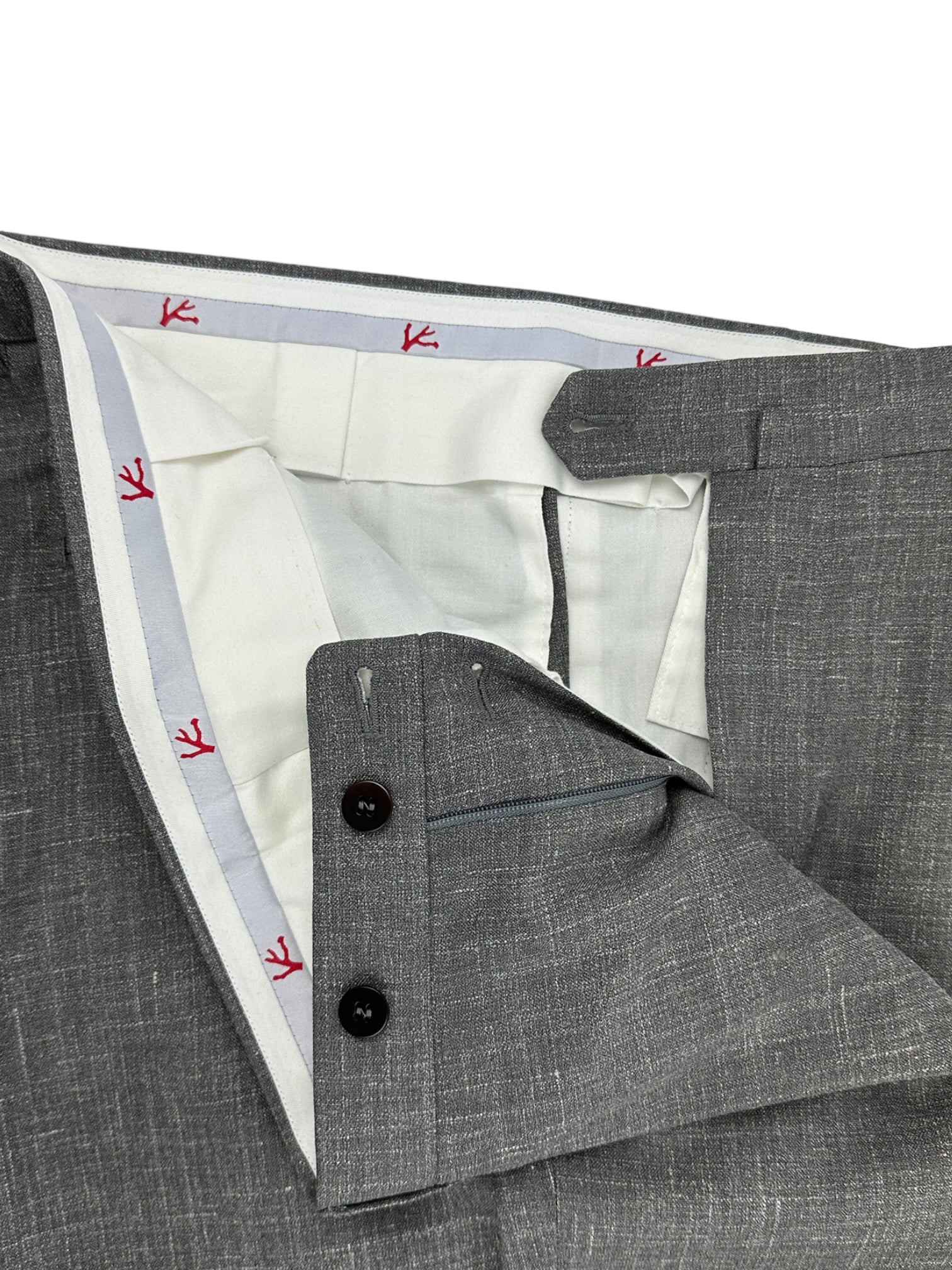 Isaia Taupe Wool, Silk and Linen Suit