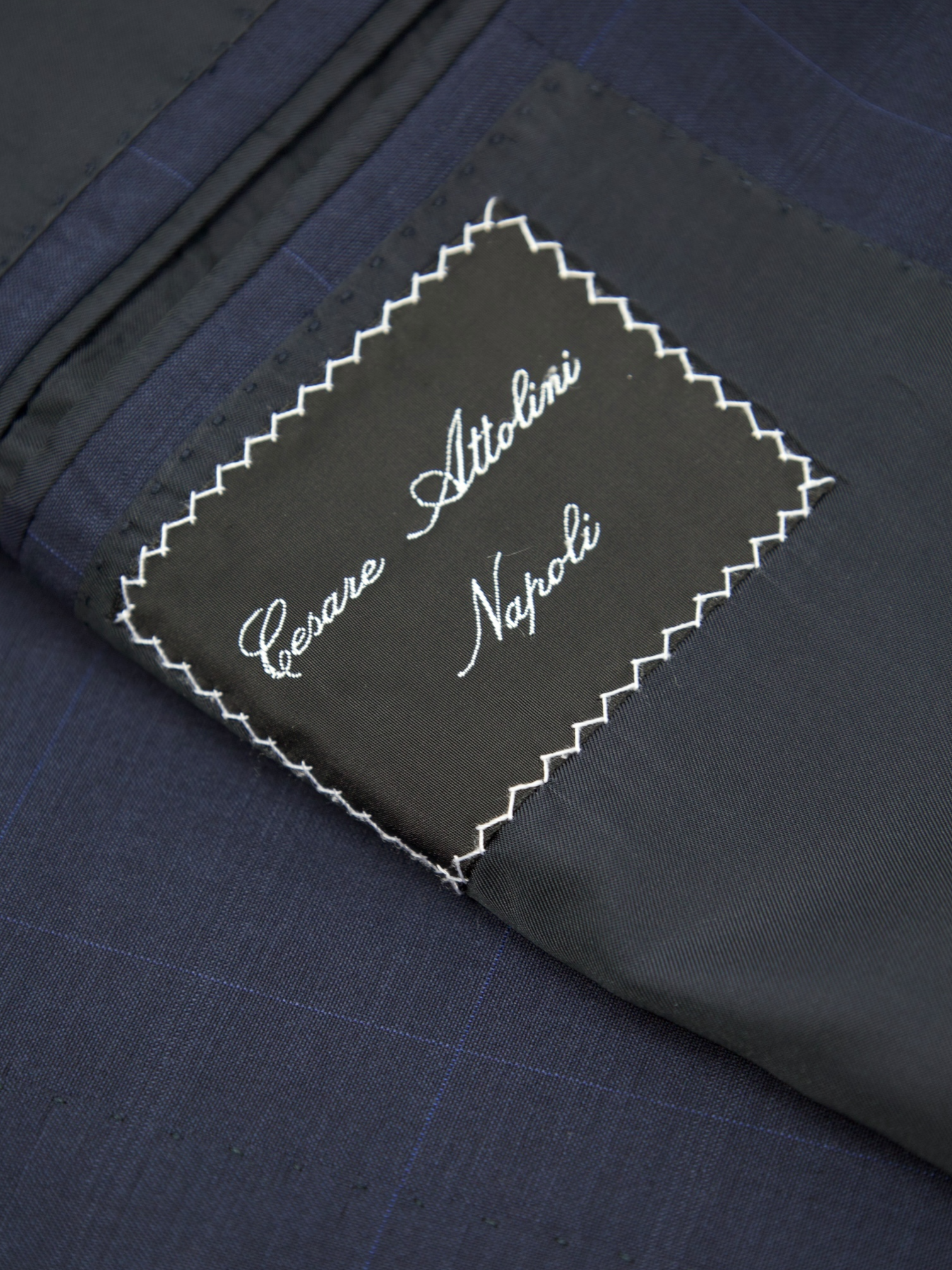 Cesare Attolini Blue Super 150's Windowpane Suit