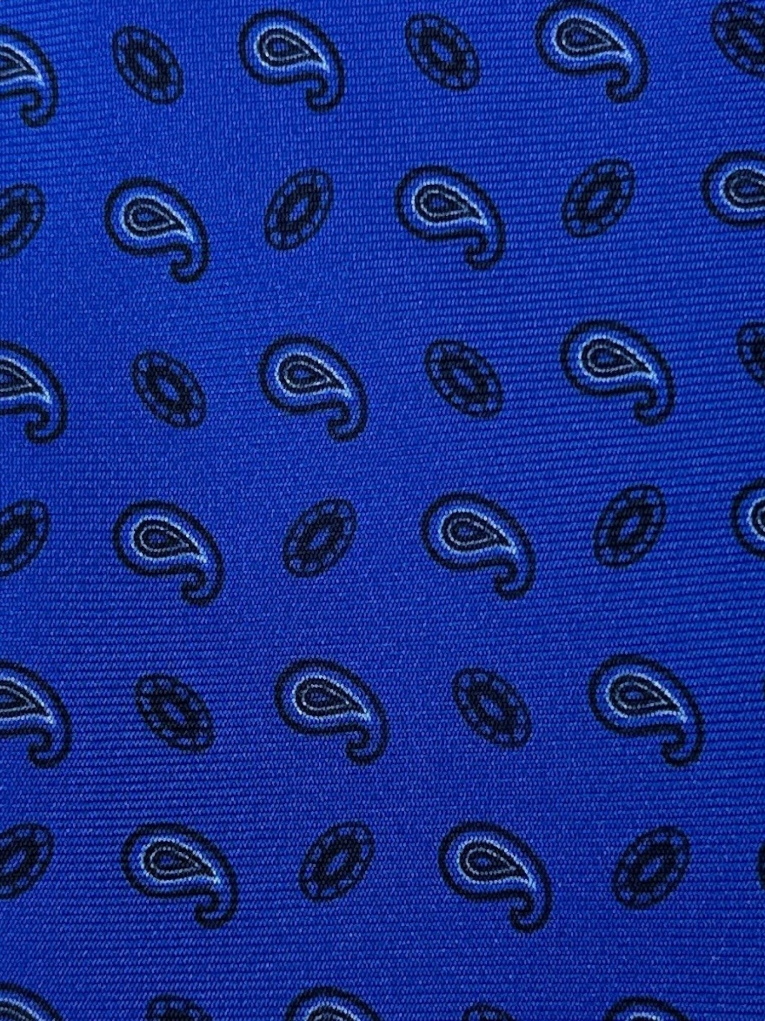 Kiton 5-Fold Royal Blue Paisley Tie