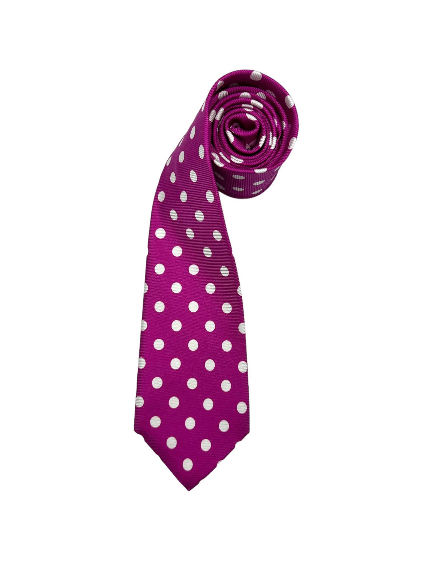 Kiton 5-Fold Pink Polka Dot Tie