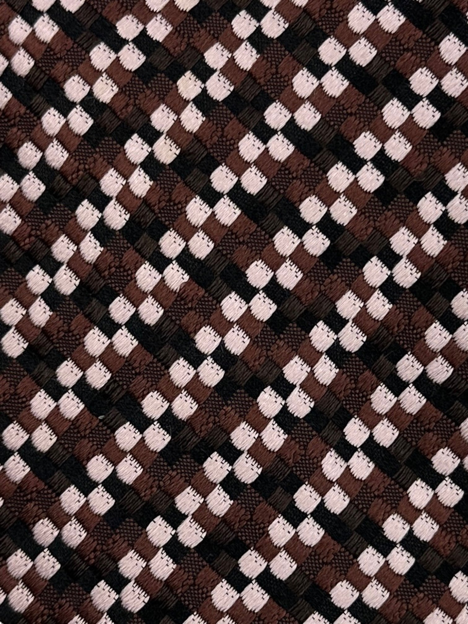 Tom Ford Brown Checkered Silk Tie