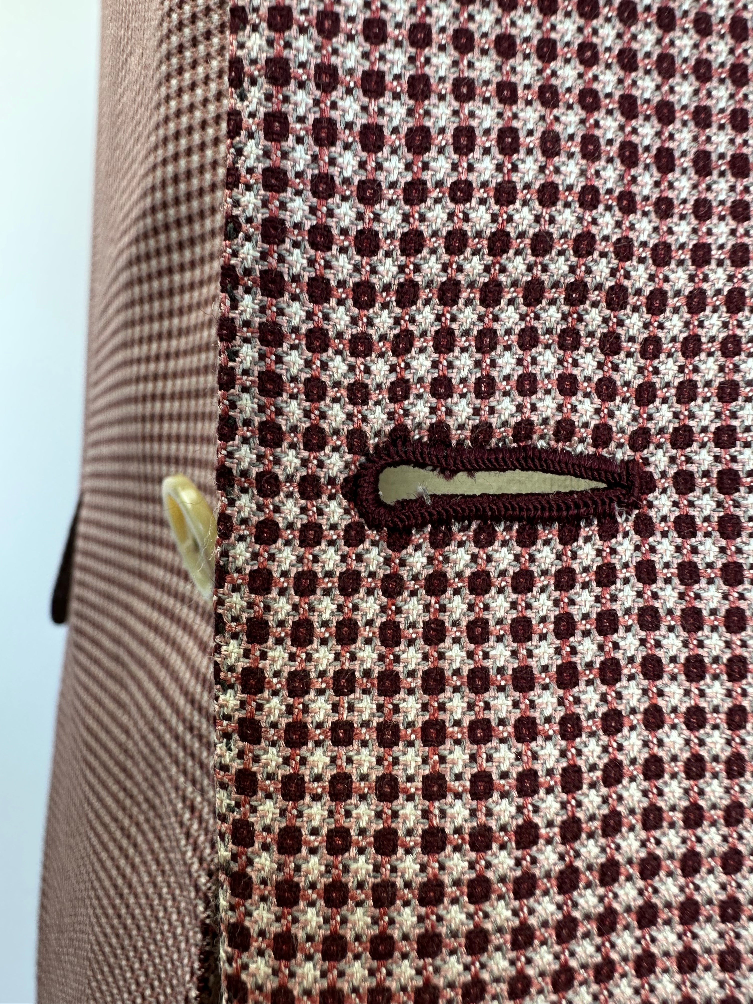 Brioni Red Geometric Jacket