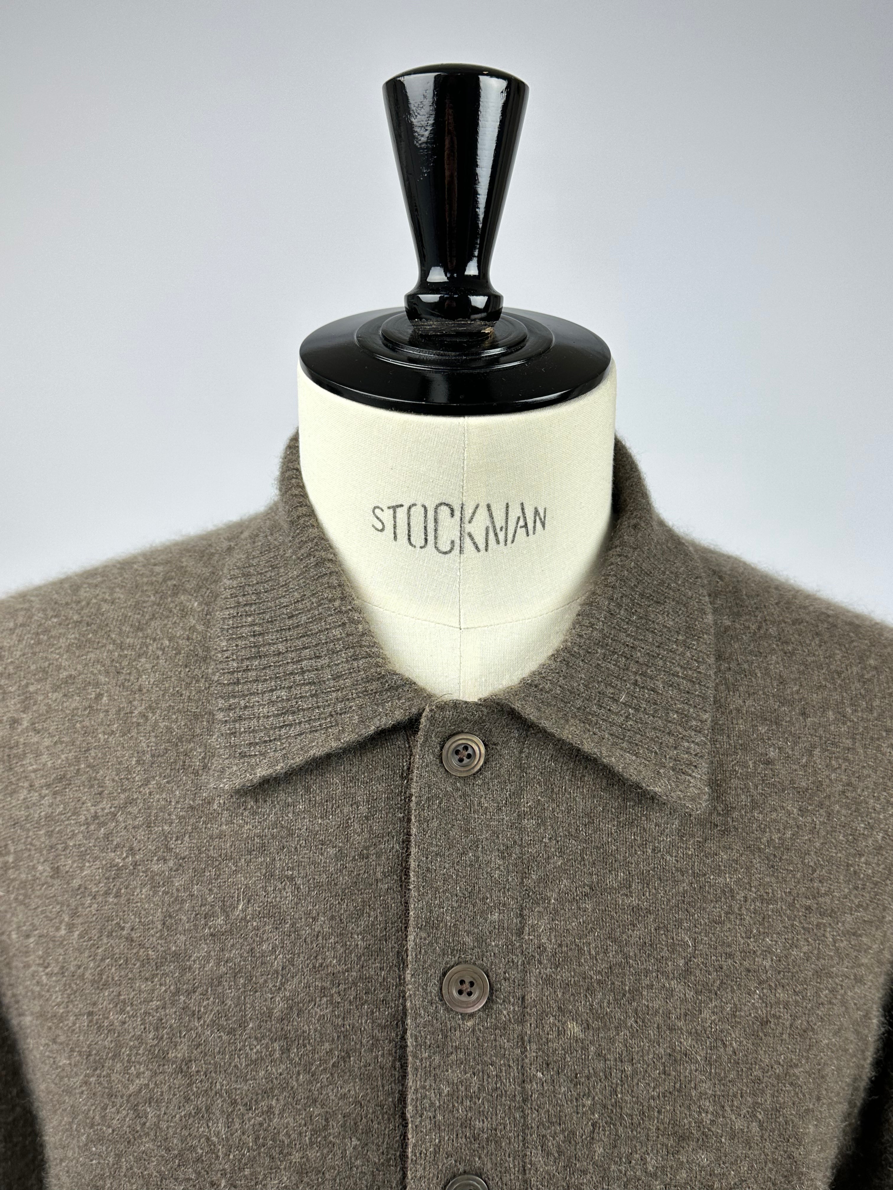 Tom Ford Brown Cashmere Long-Sleeve Polo
