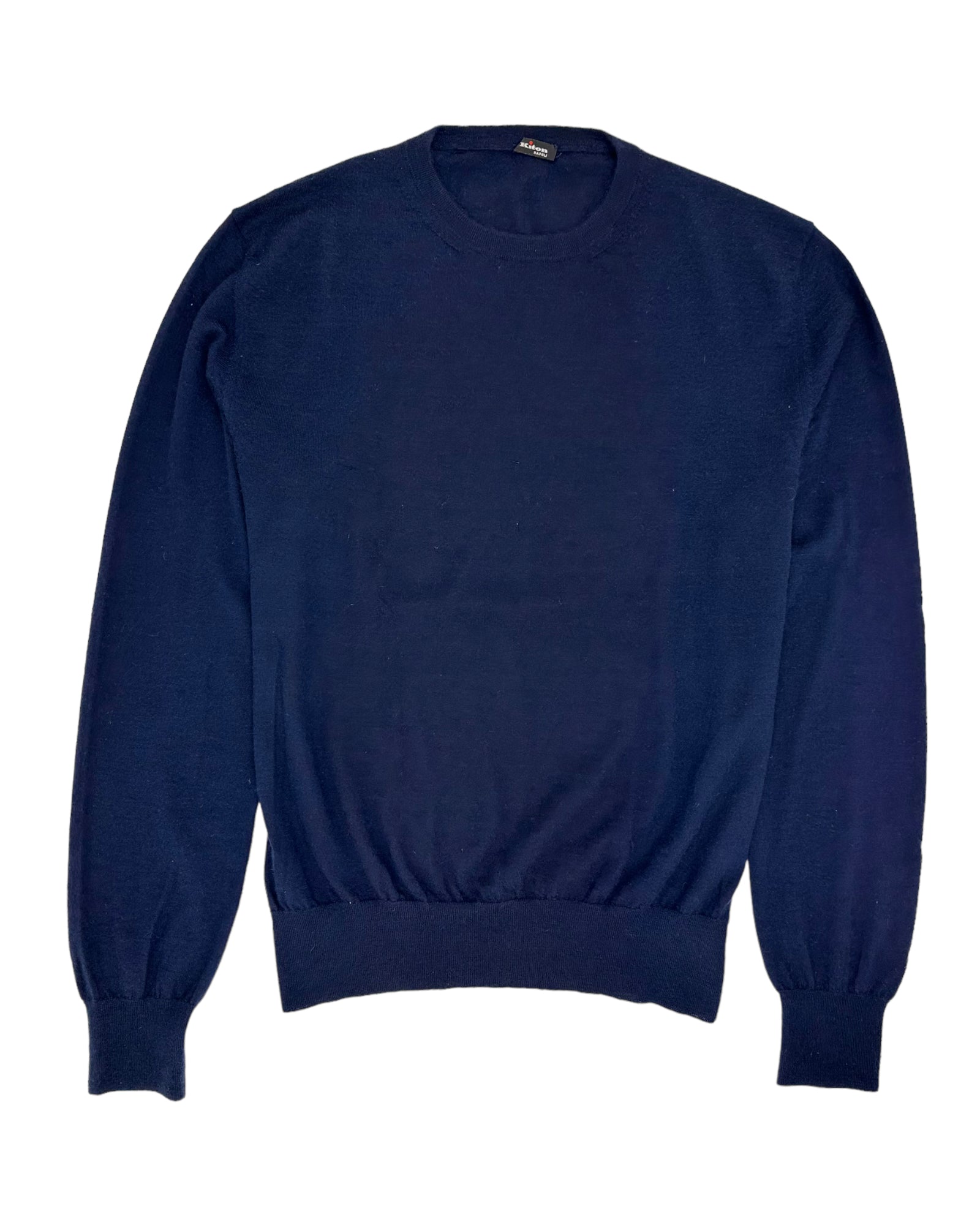 Kiton Navy Cashmere Crewneck Knit