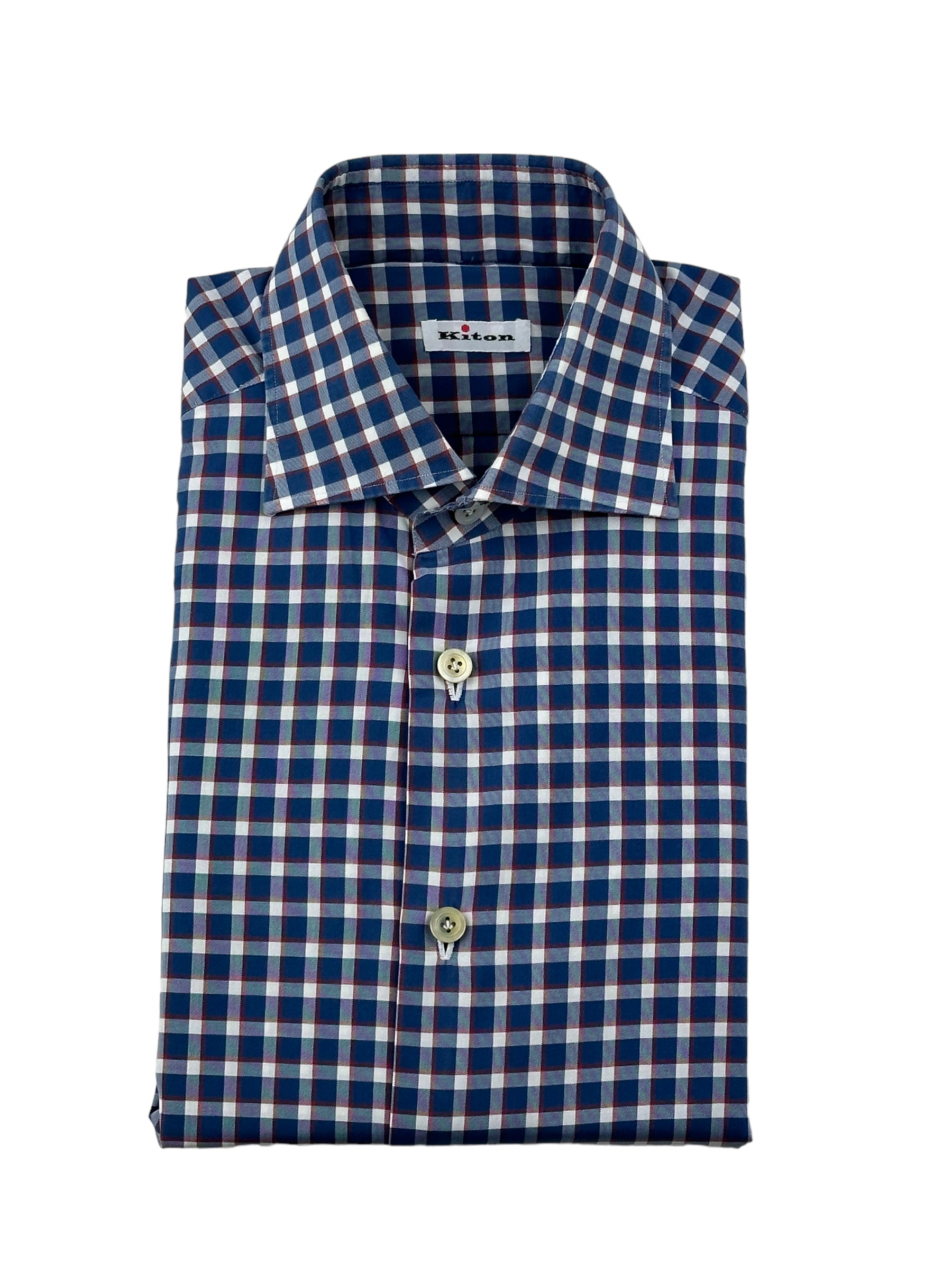 Kiton Gingham Check Shirt