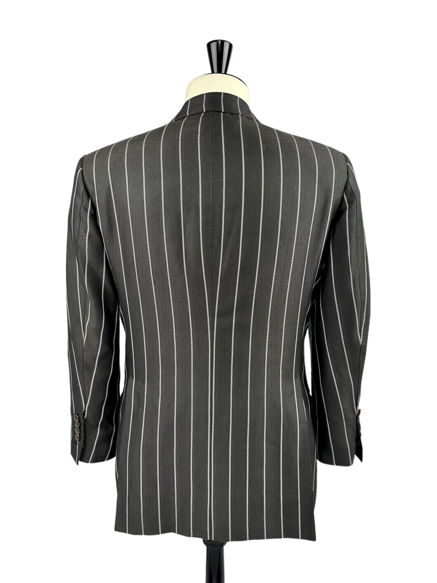 Tom Ford Dark Brown Chalk-Stripe Silk Suit