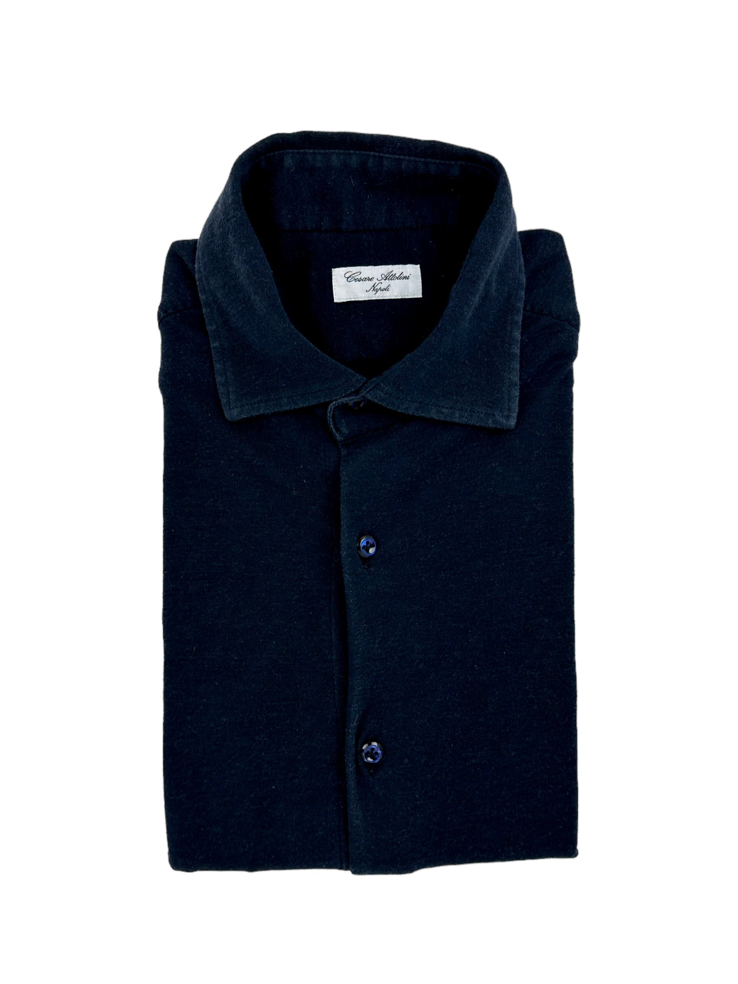 Cesare Attolini Navy Knitted Shirt