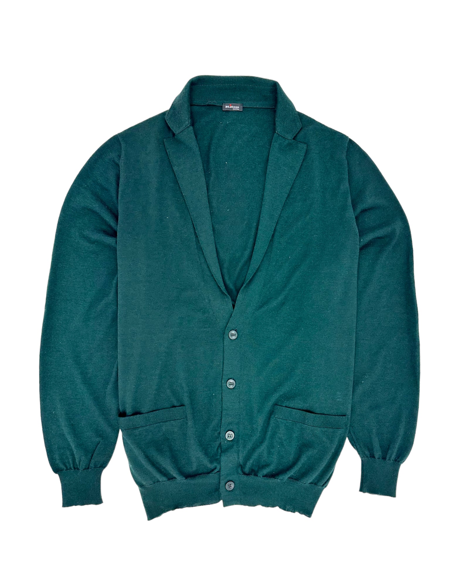 Kiton Forest Green Cashmere & Silk Blend Cardigan