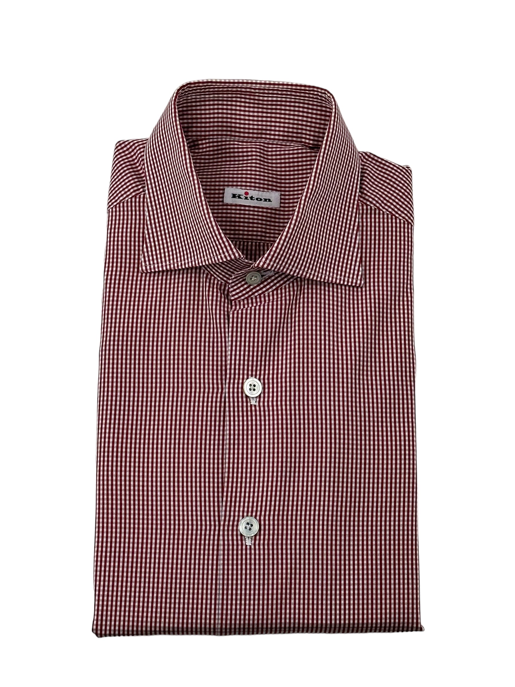 Kiton Gingham Check Shirt