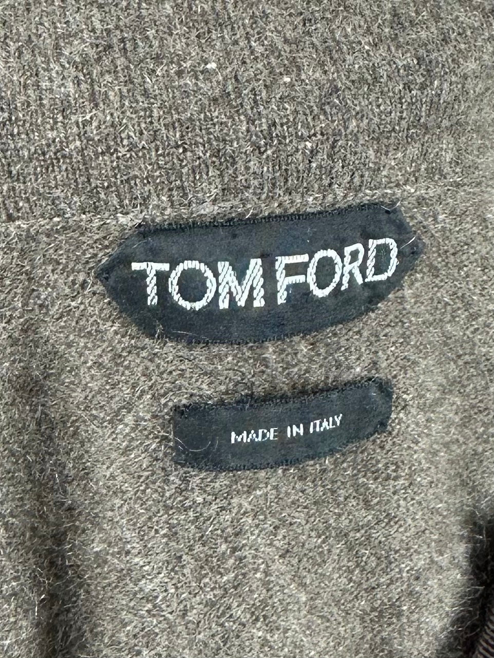 Tom Ford Brown Cashmere Long-Sleeve Polo