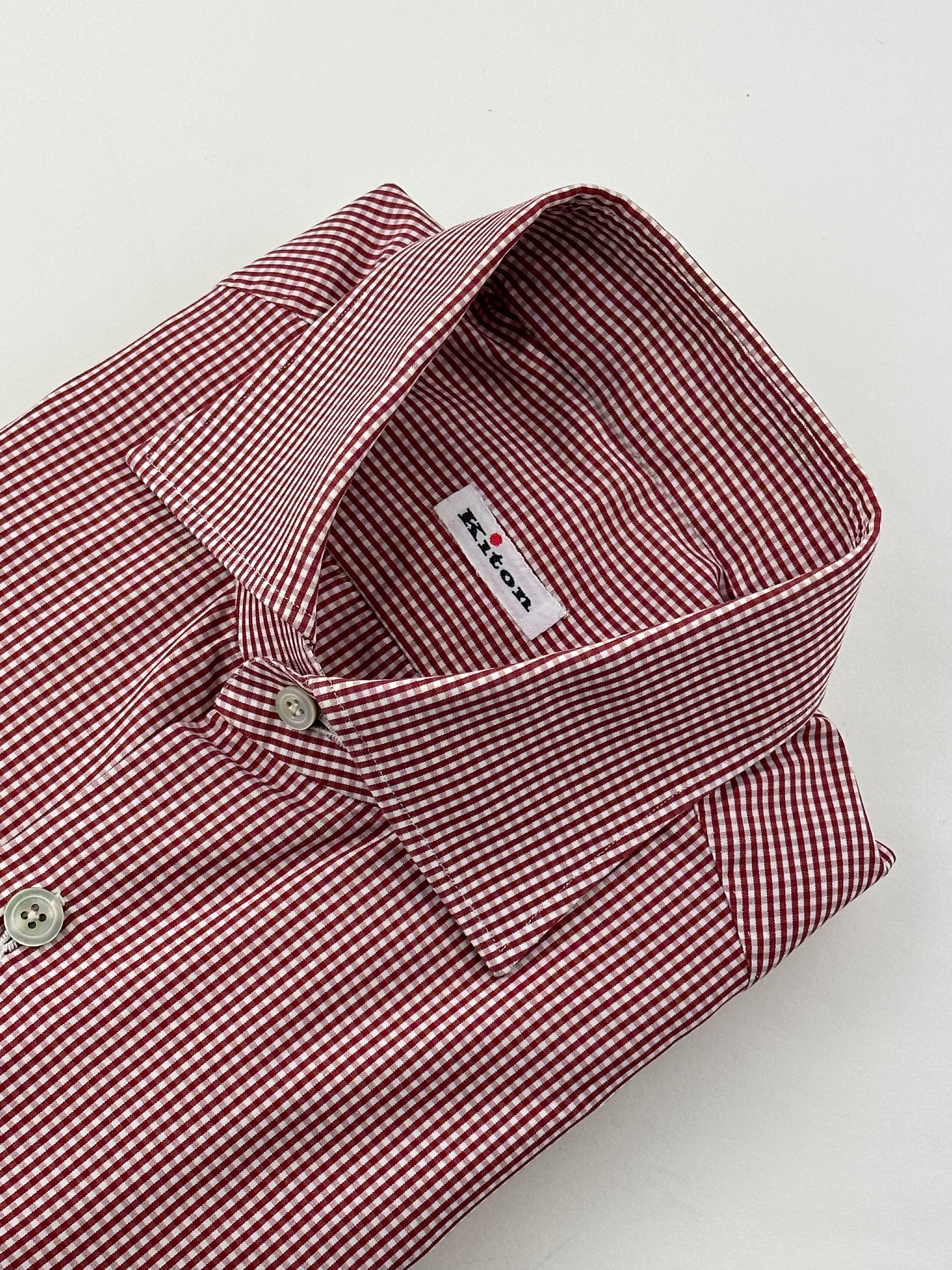Kiton Gingham Check Shirt
