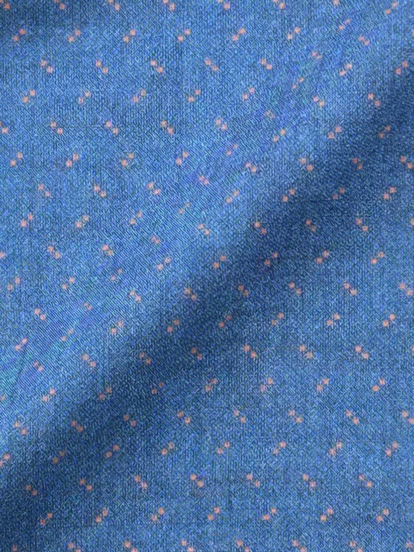 Kiton Denim Floral Pattern Shirt