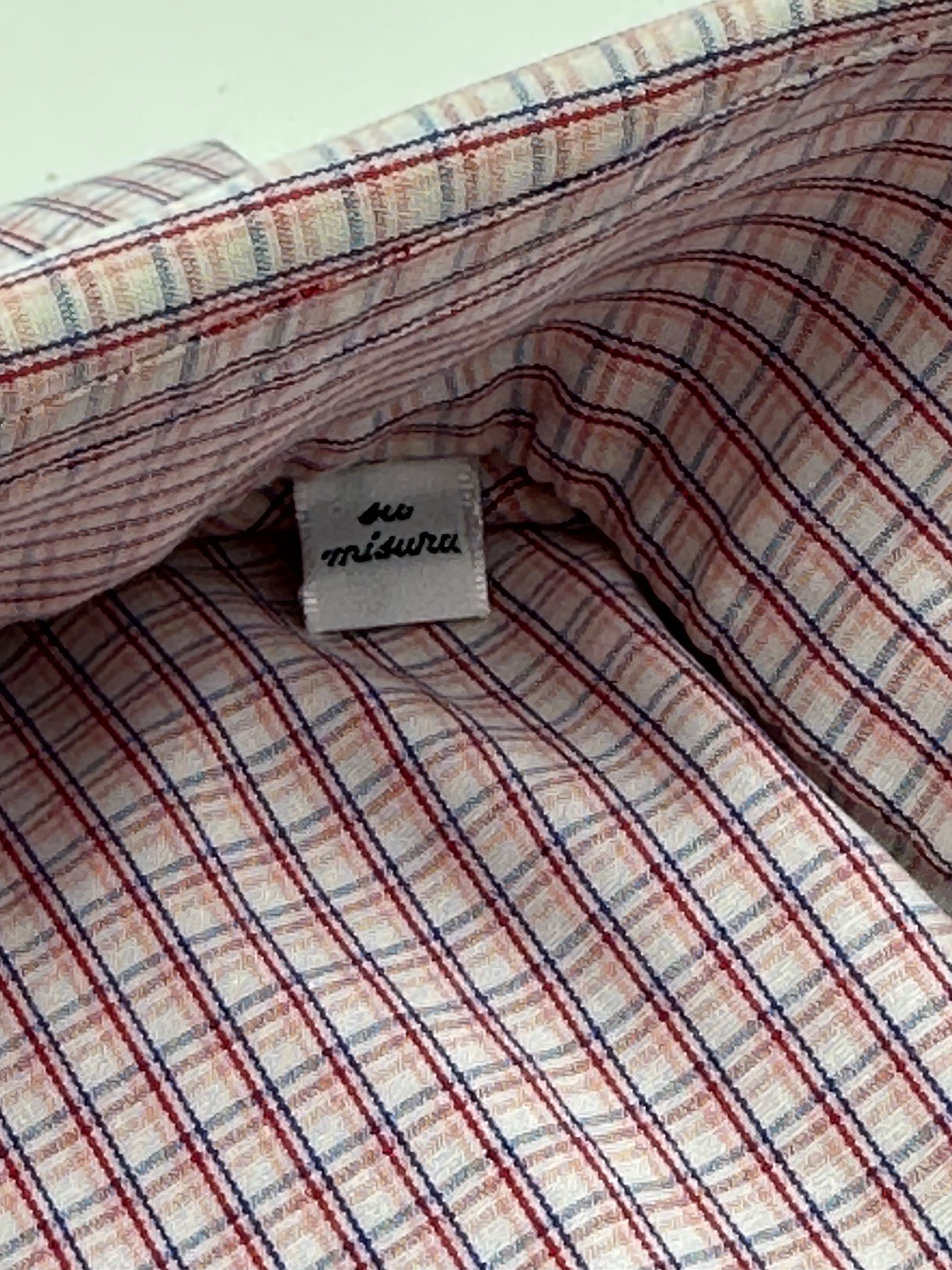 Kiton Blue and Red Windowpane Shirt