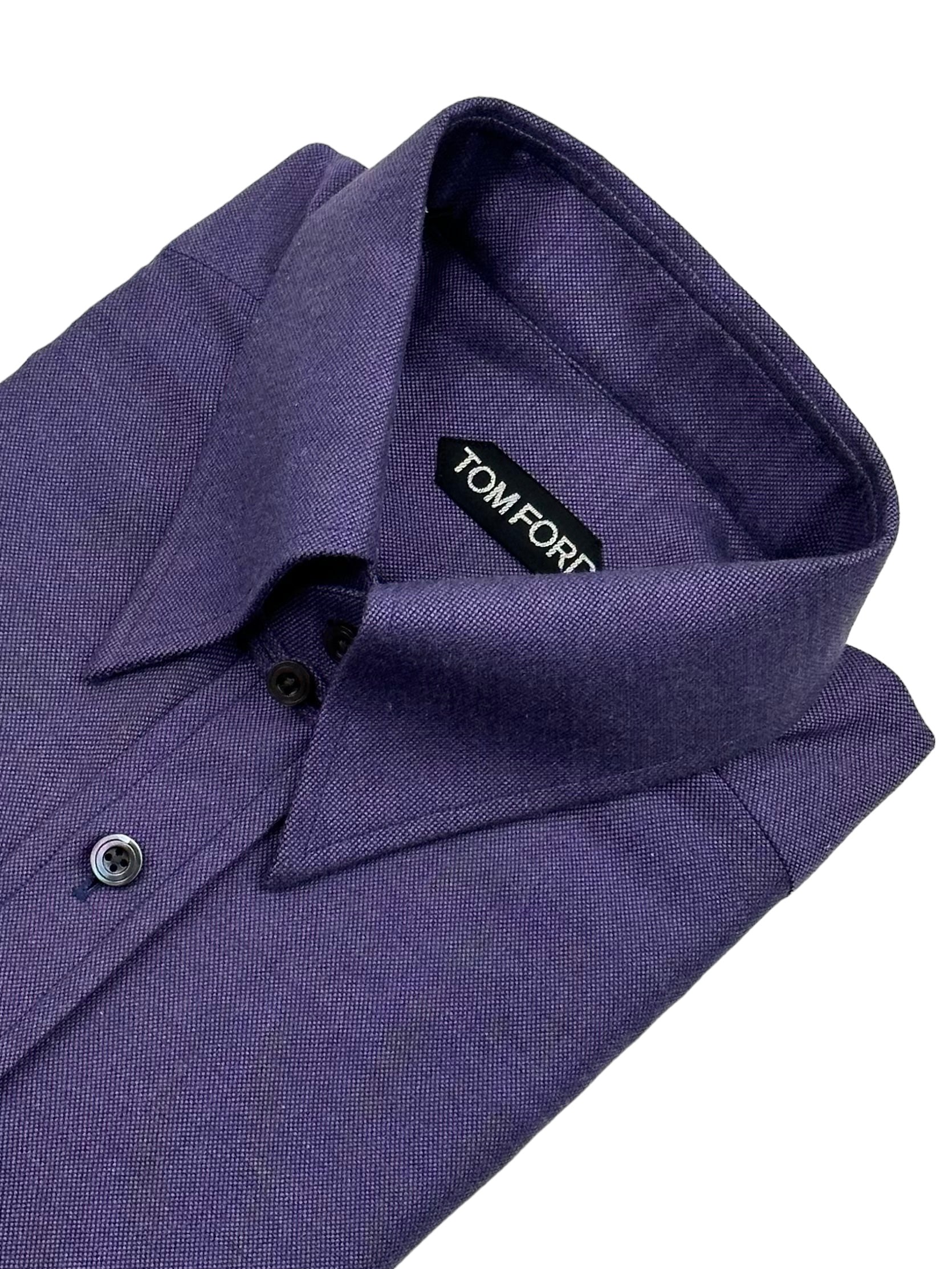 Tom Ford Purple Tab Collar Shirt