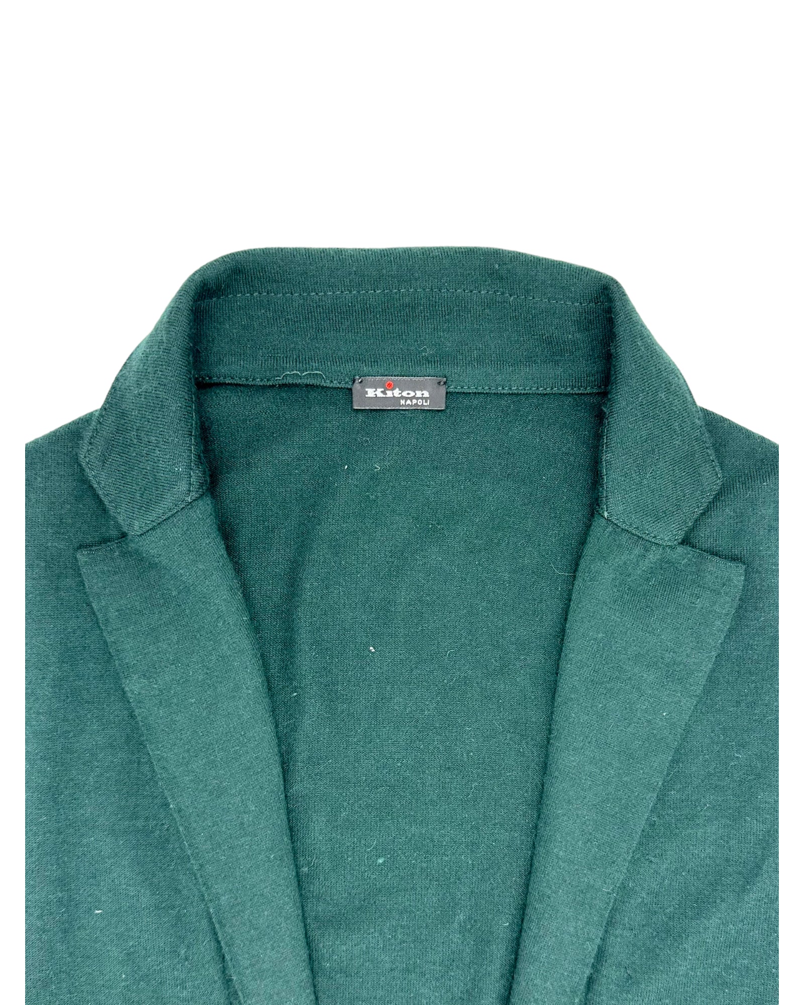 Kiton Forest Green Cashmere & Silk Blend Cardigan