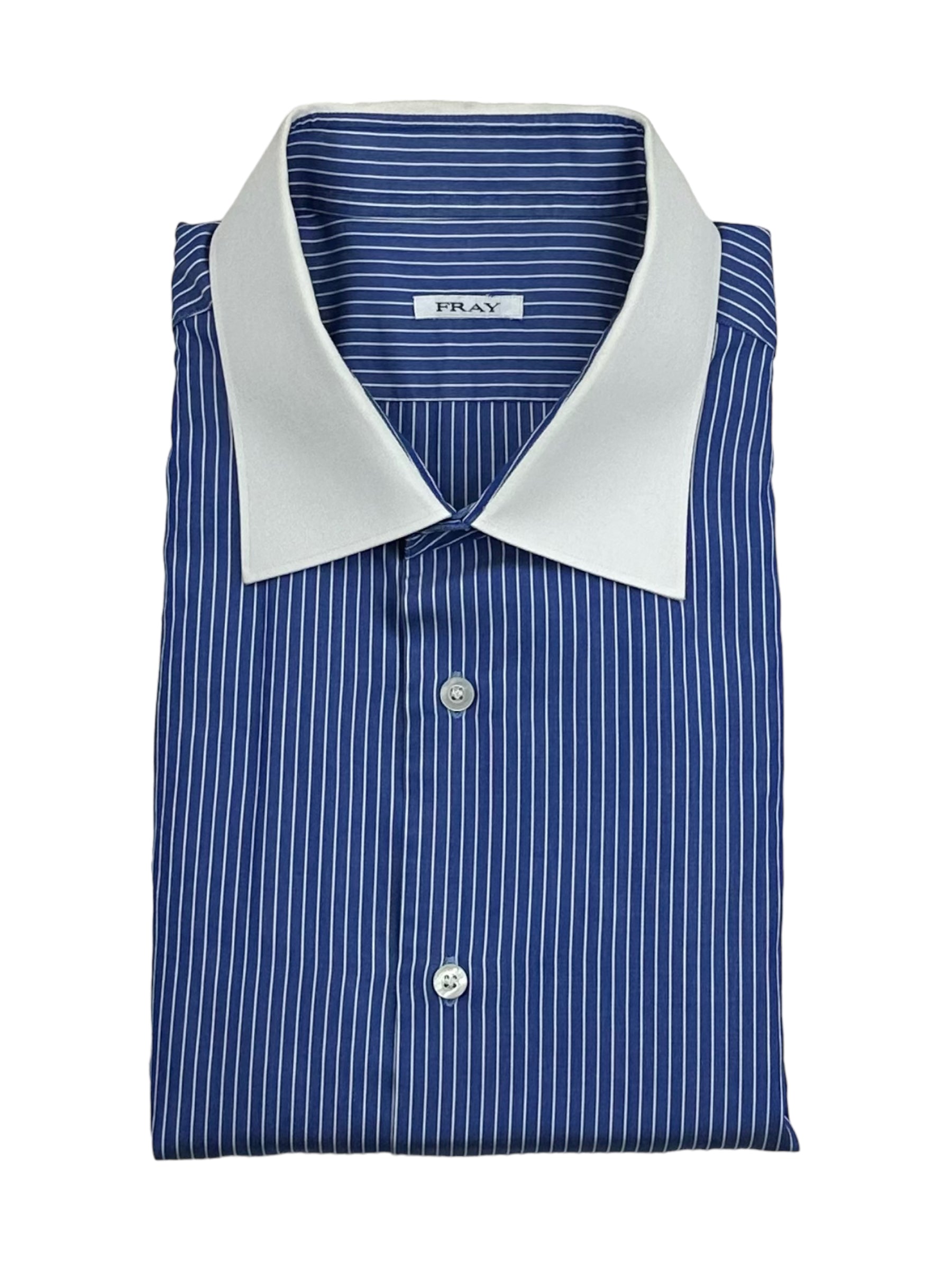 Fray Royal Blue Contrast Collar Shirt Fray Royal Blue Contrast Collar Shirt