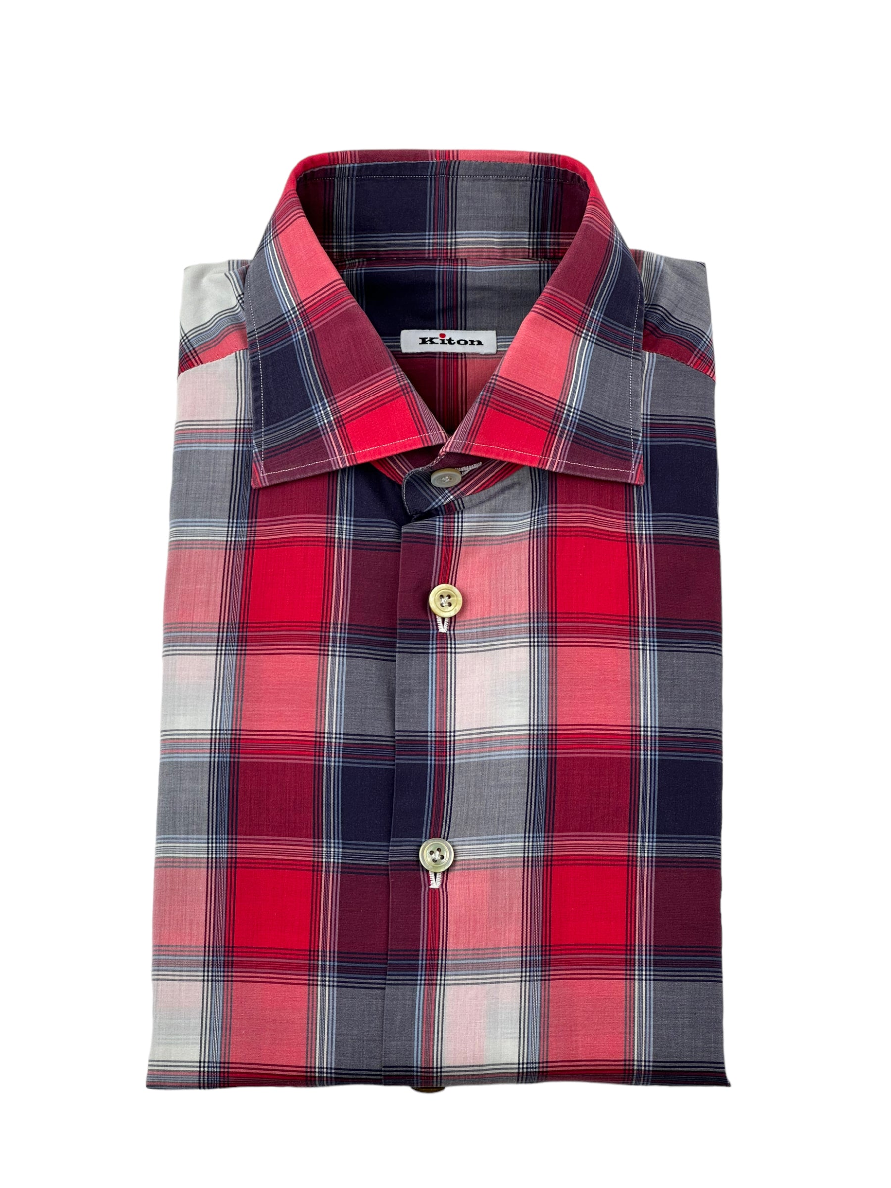 Kiton Tartan Check Shirt
