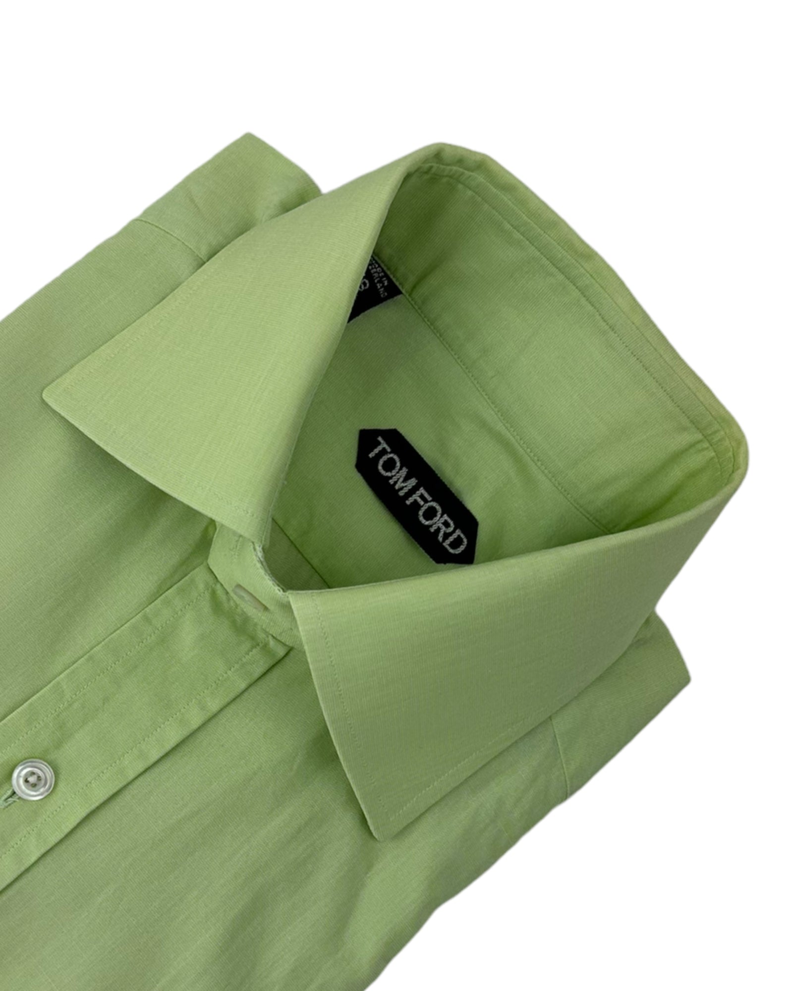 Tom Ford Lime Green Poplin Shirt