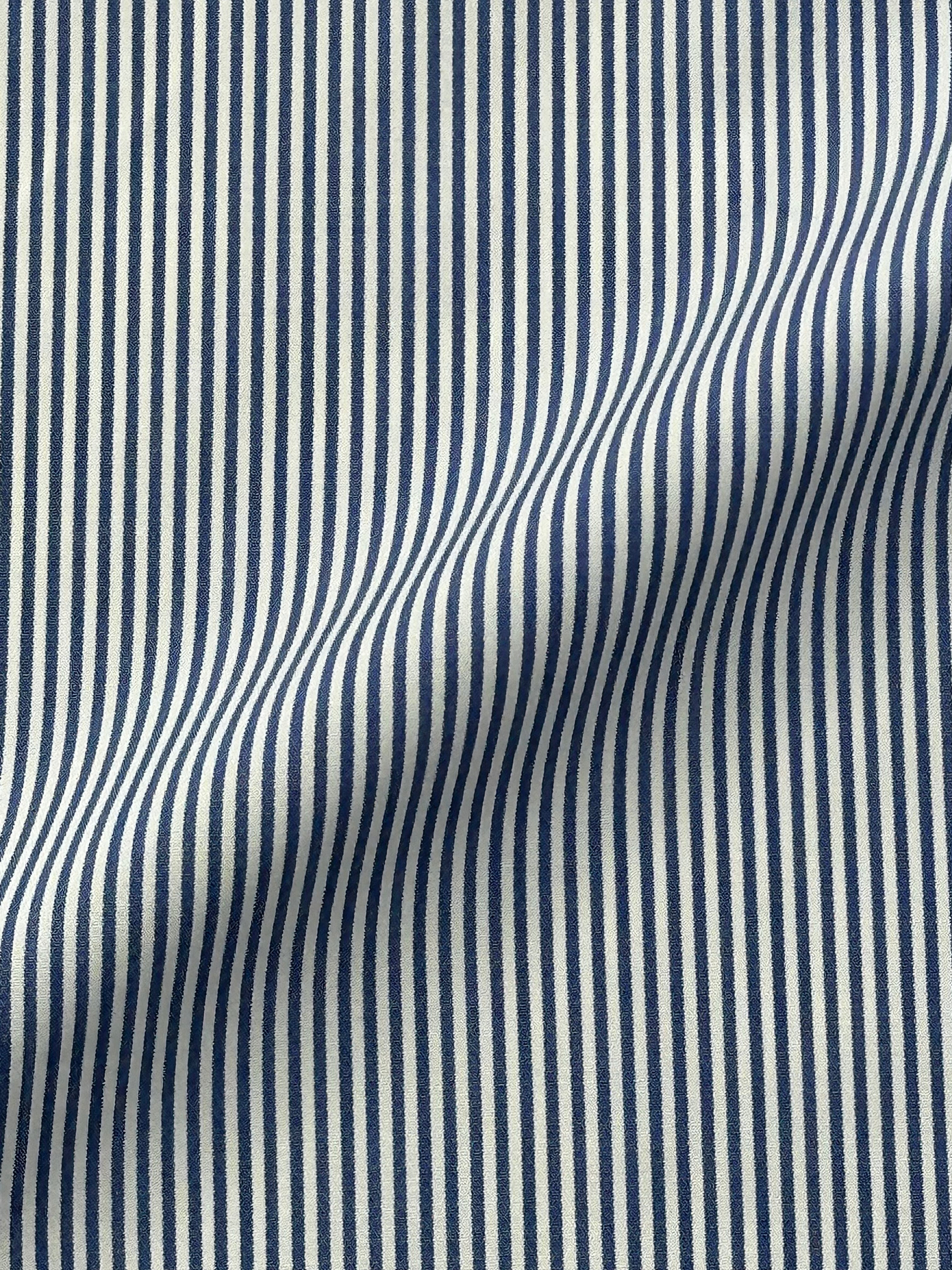 Kiton Blue Contrast Collar Shirt