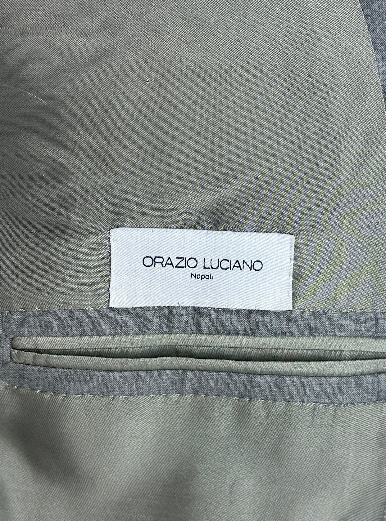 Orazio Luciano Light Grey Wool & Silk Blend Suit