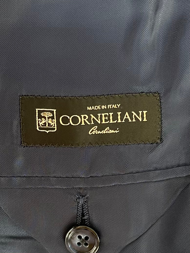 Corneliani Blue Puppytooth Suit