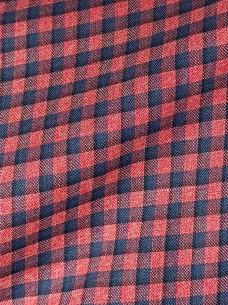 Isaia Red Gingham Check Jacket