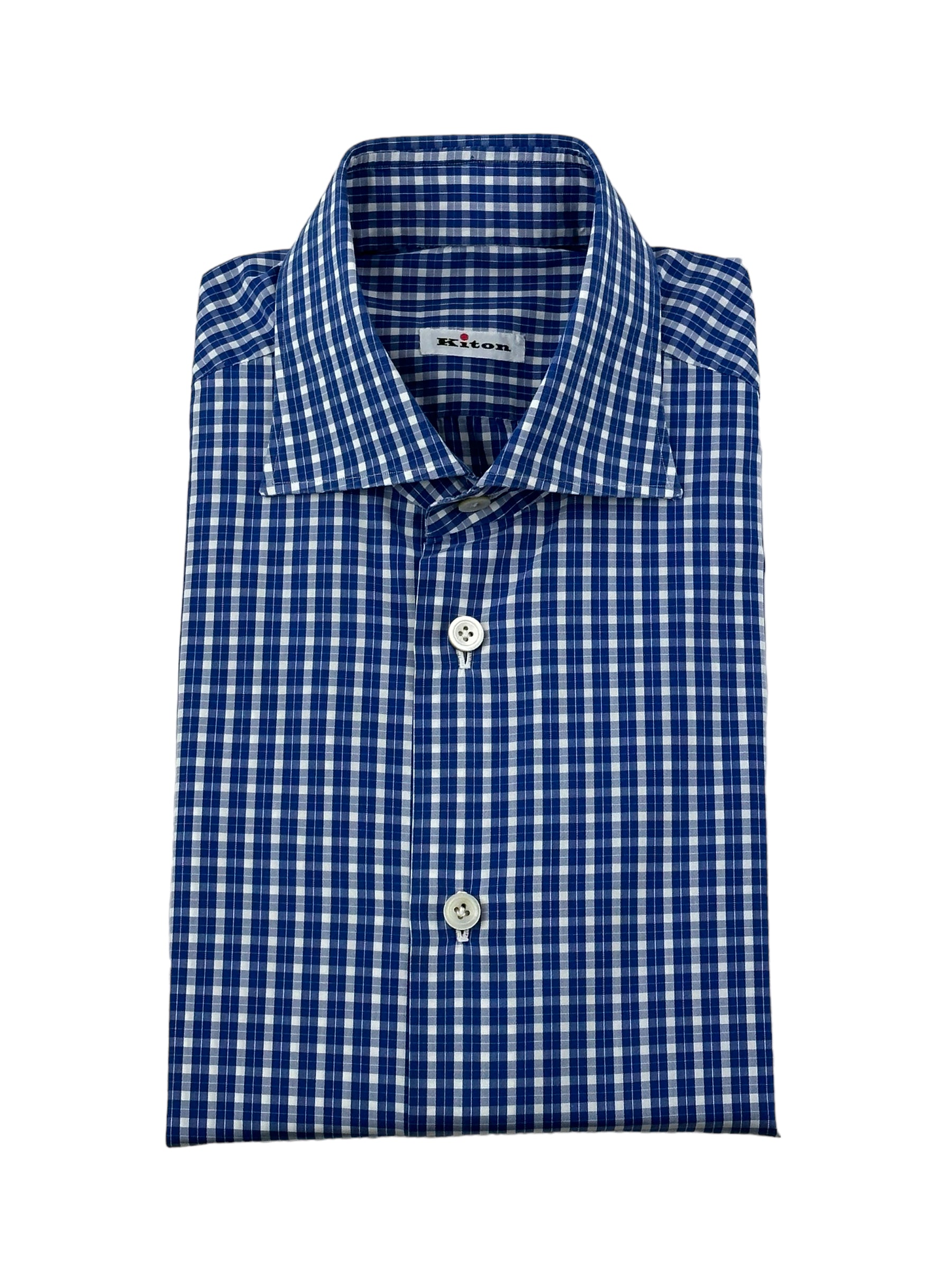 Kiton Gingham Check Shirt