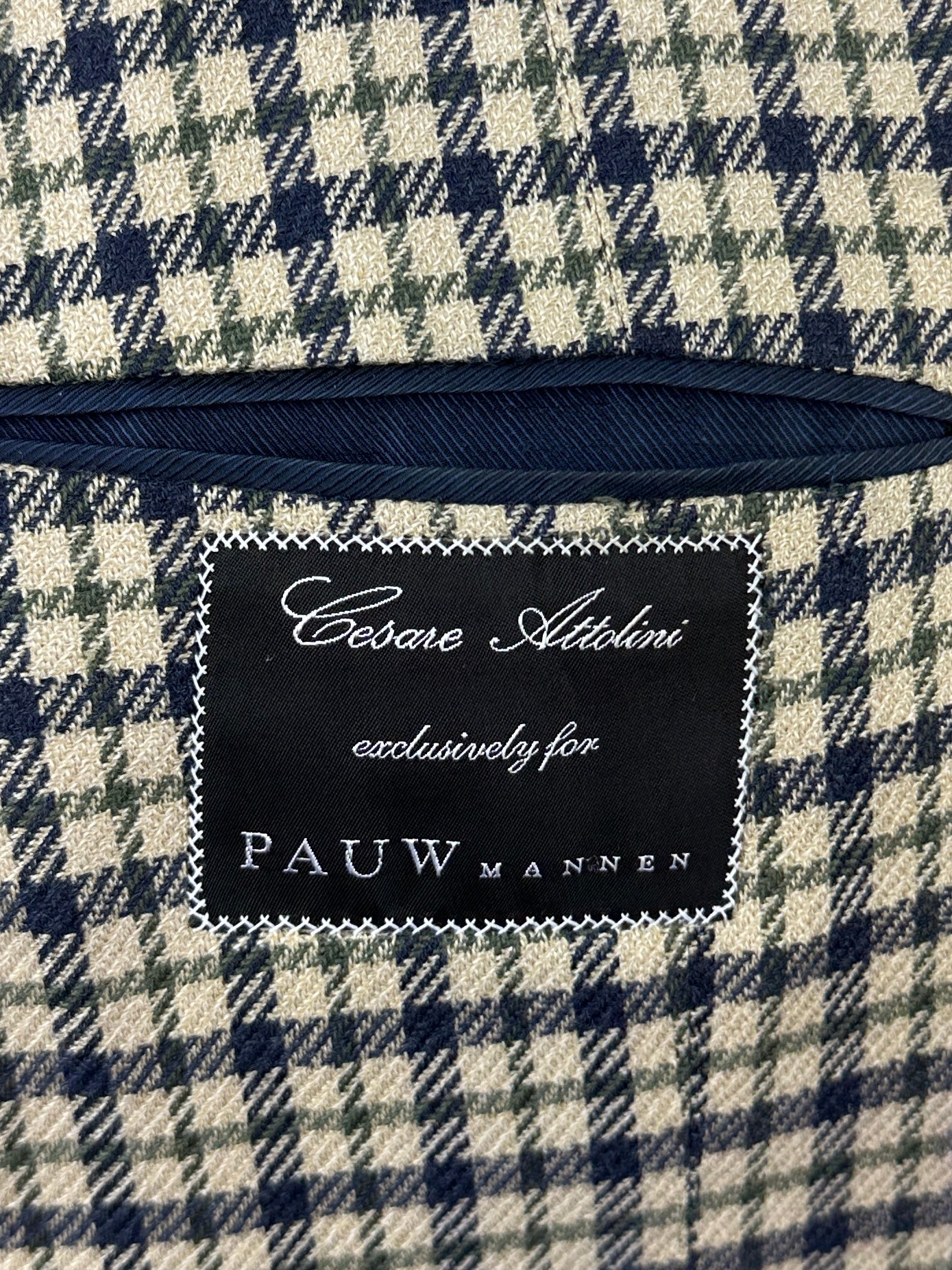 Cesare Attolini Beige Cashmere an Silk Check Jacket