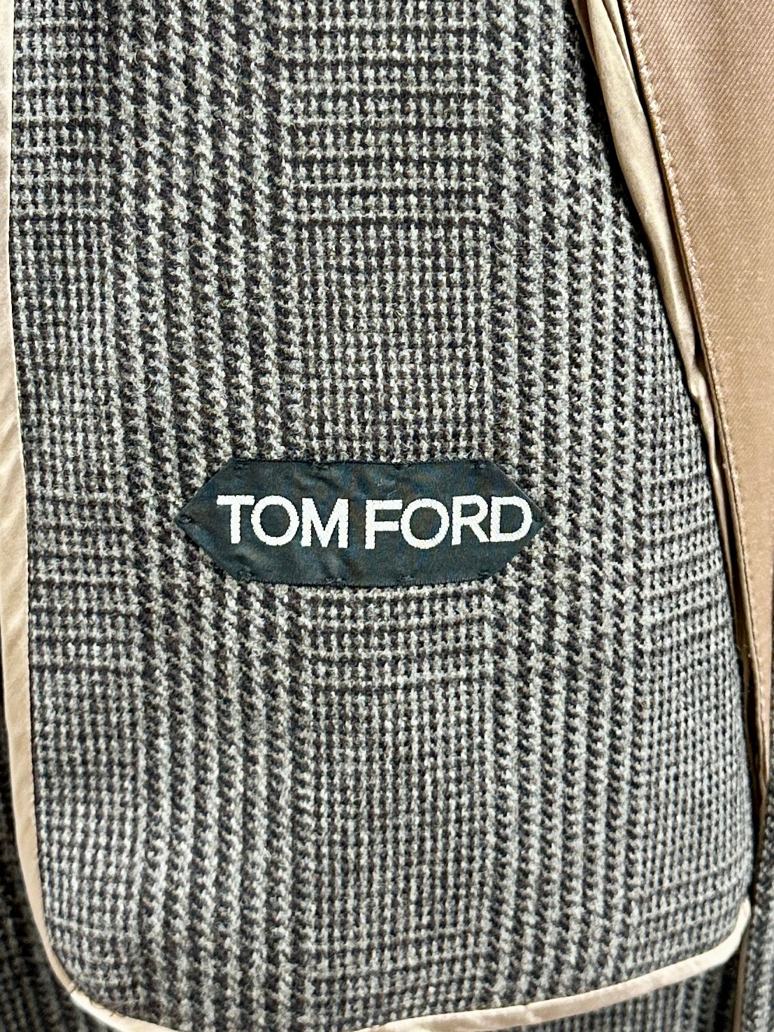 Tom Ford Brown Check Overcoat