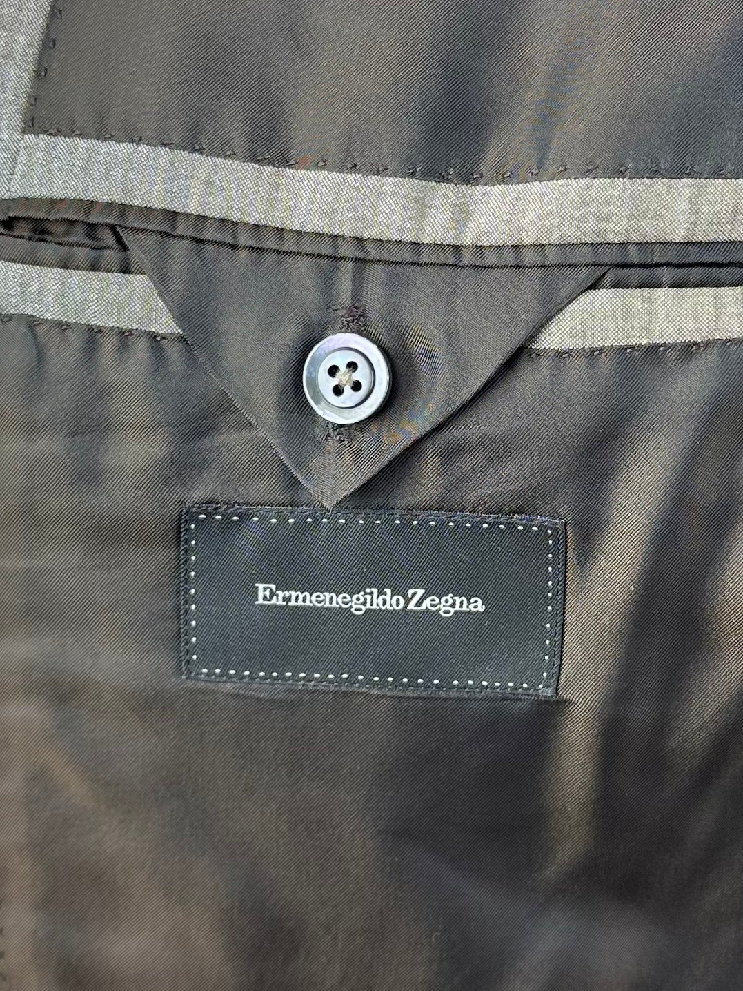 Ermenegildo Zegna Taupe Silk Blend Suit