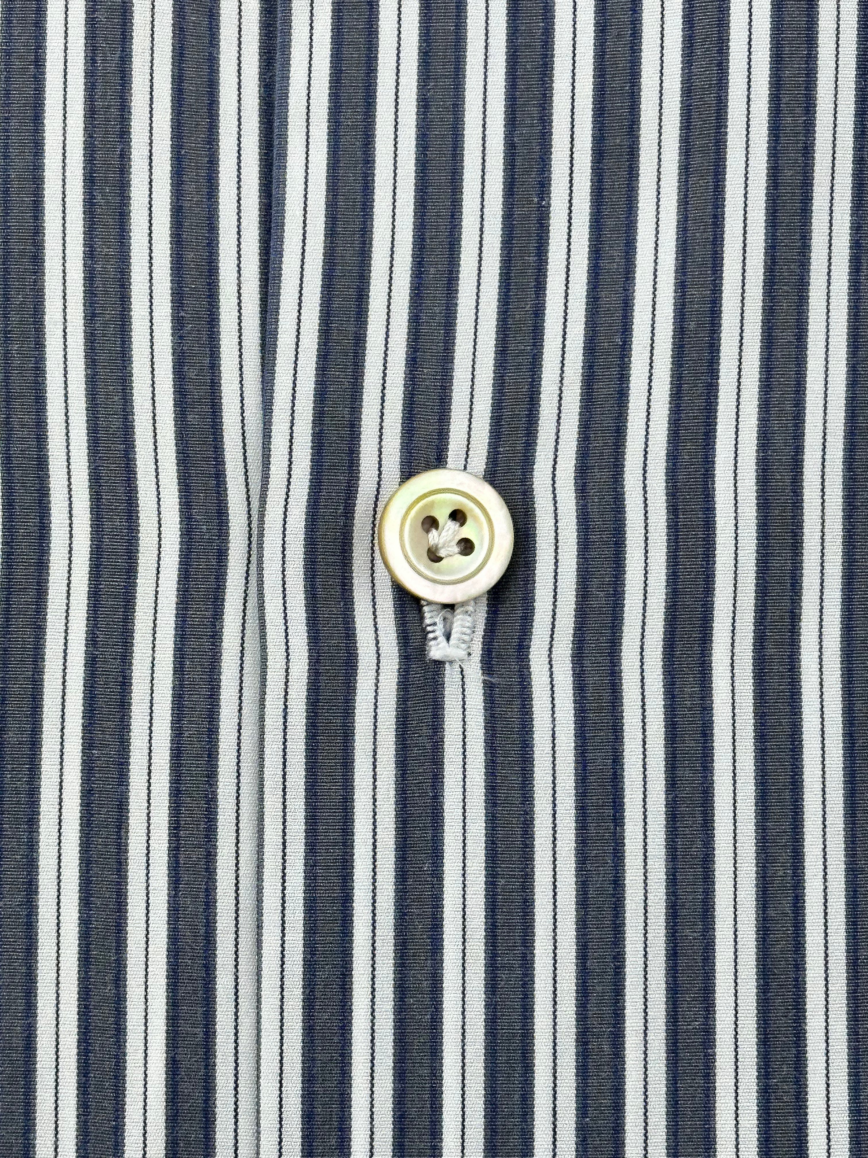 Kiton Navy Bengal Stripe Shirt