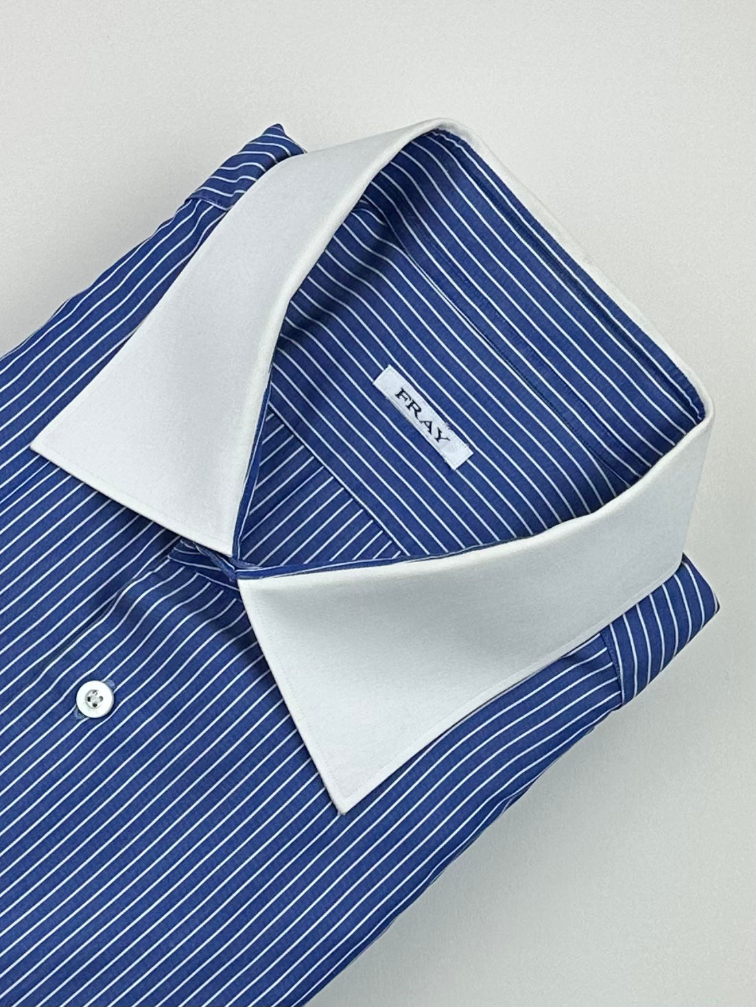 Fray Royal Blue Contrast Collar Shirt